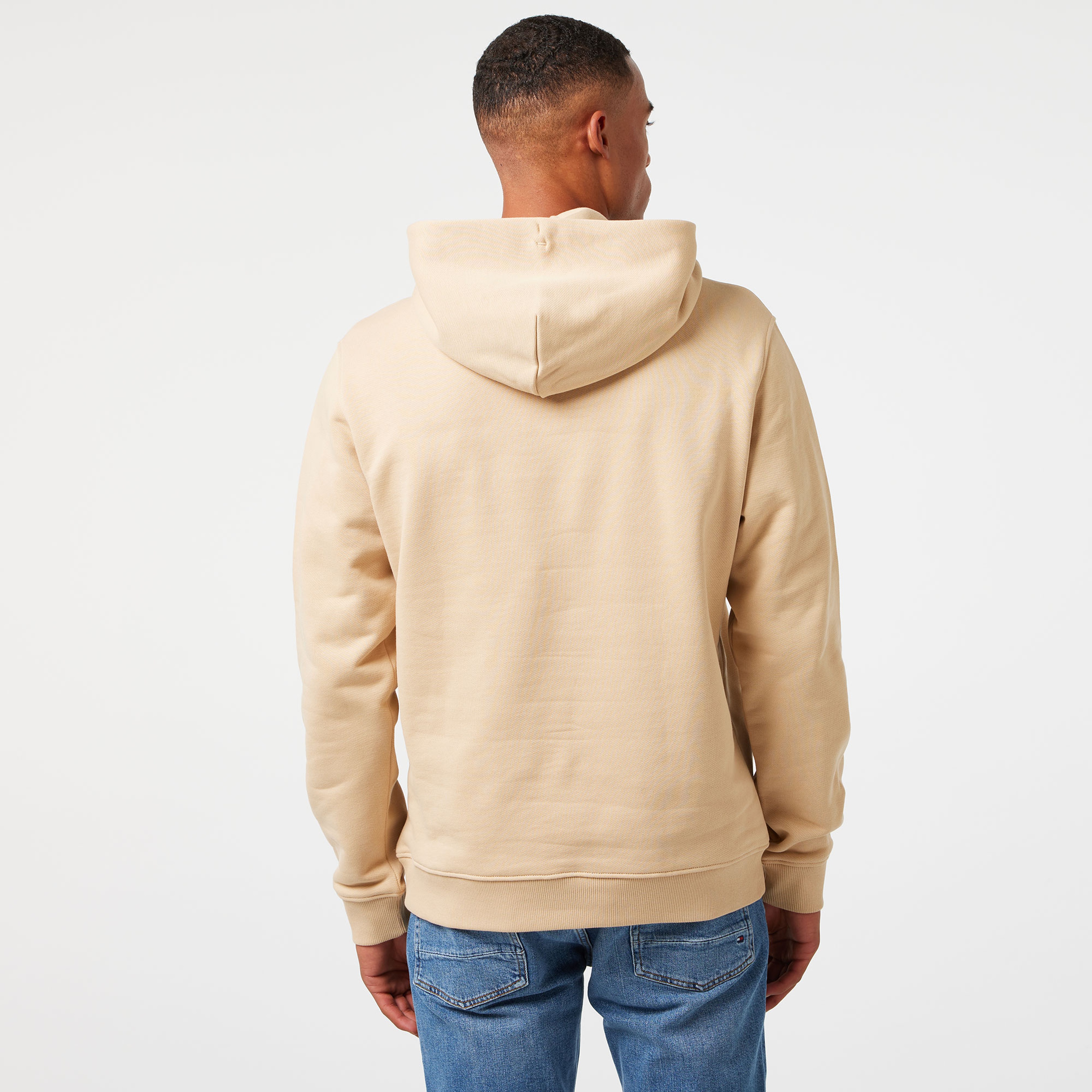 Tommy Hilfiger Jeans Badge Erkek Bej Hoodie