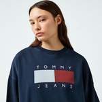 Tommy Jeans Kadın Mavi Sweatshirt