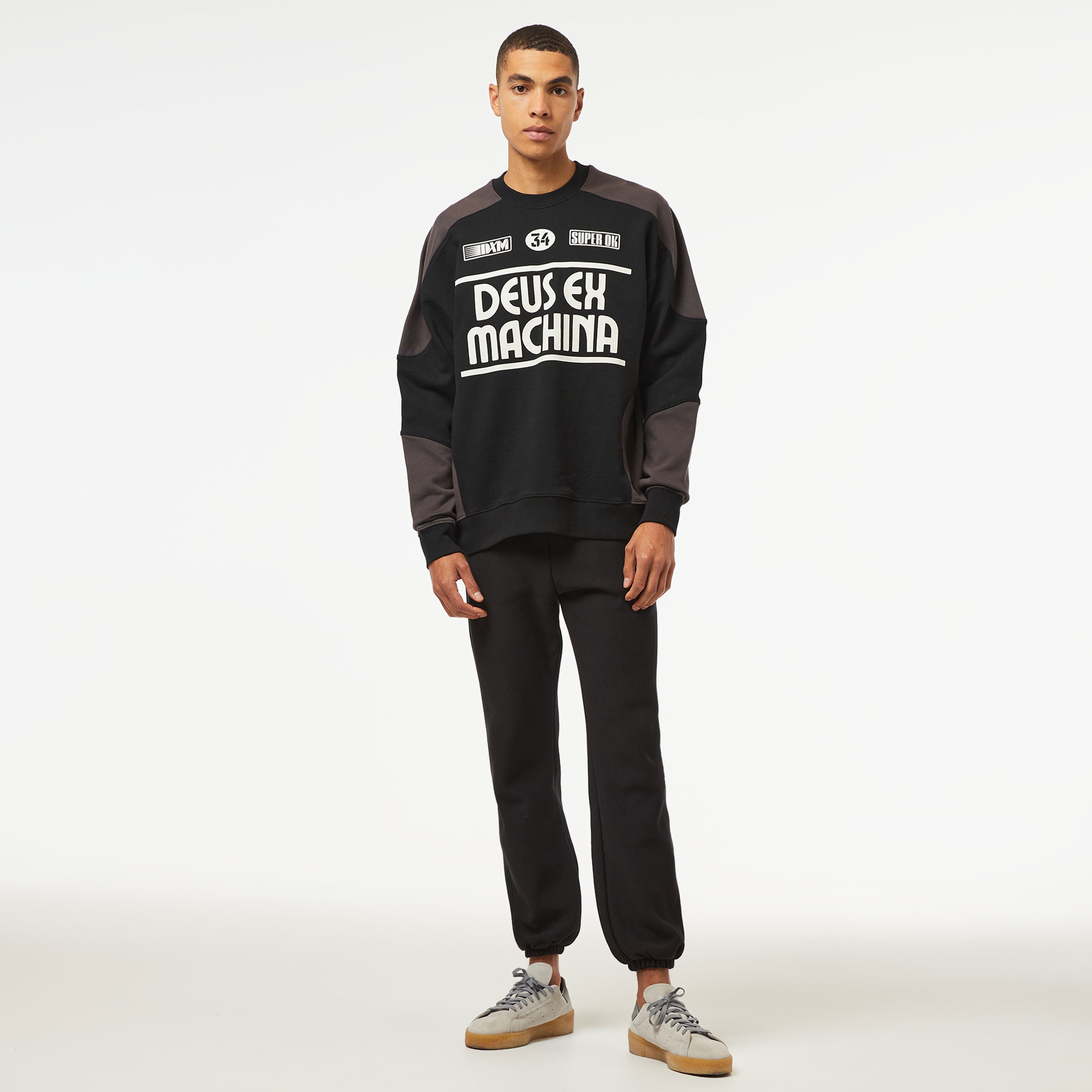 Deus Ex Machina Fixer Crew Erkek Siyah Sweatshirt