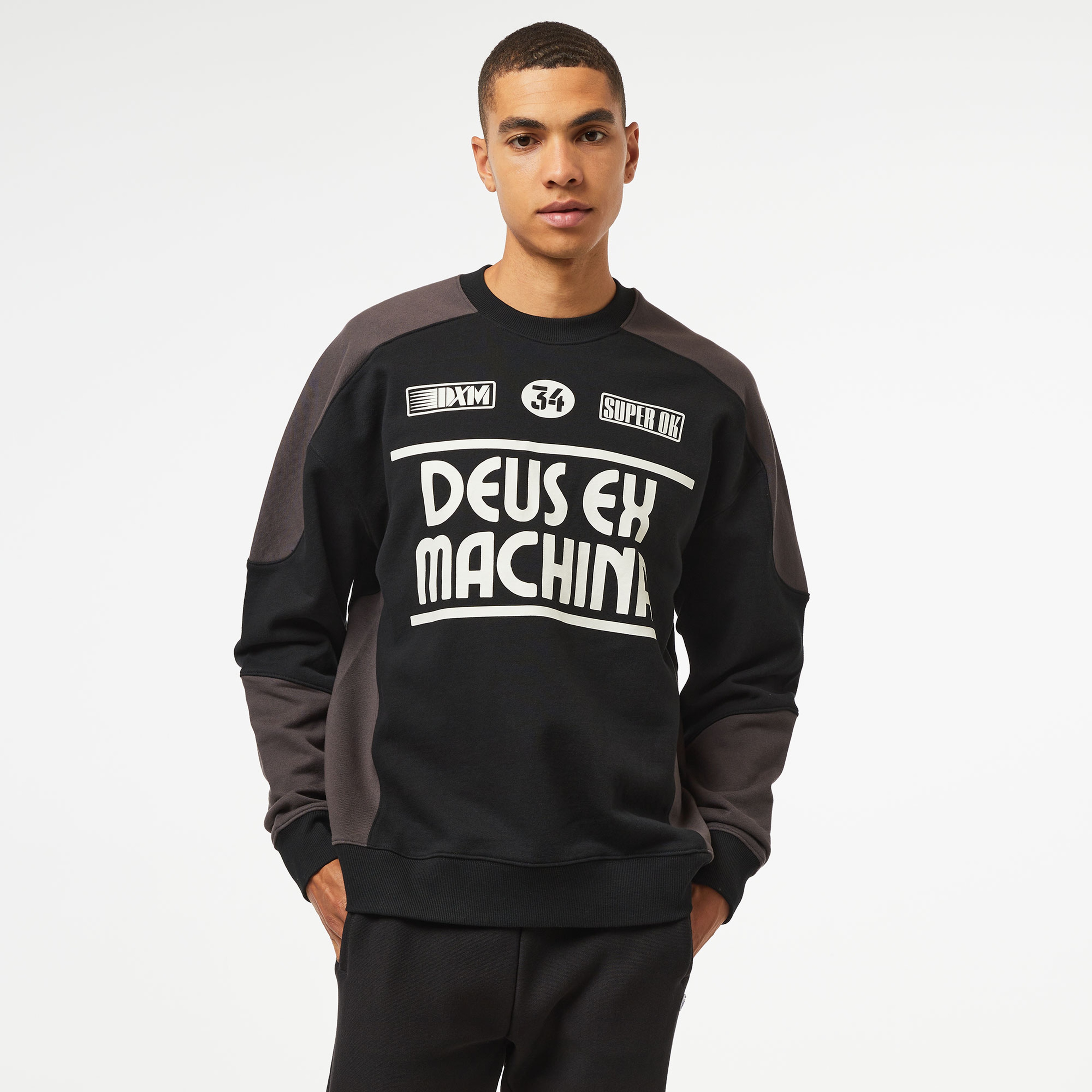 Deus Ex Machina Fixer Crew Erkek Siyah Sweatshirt