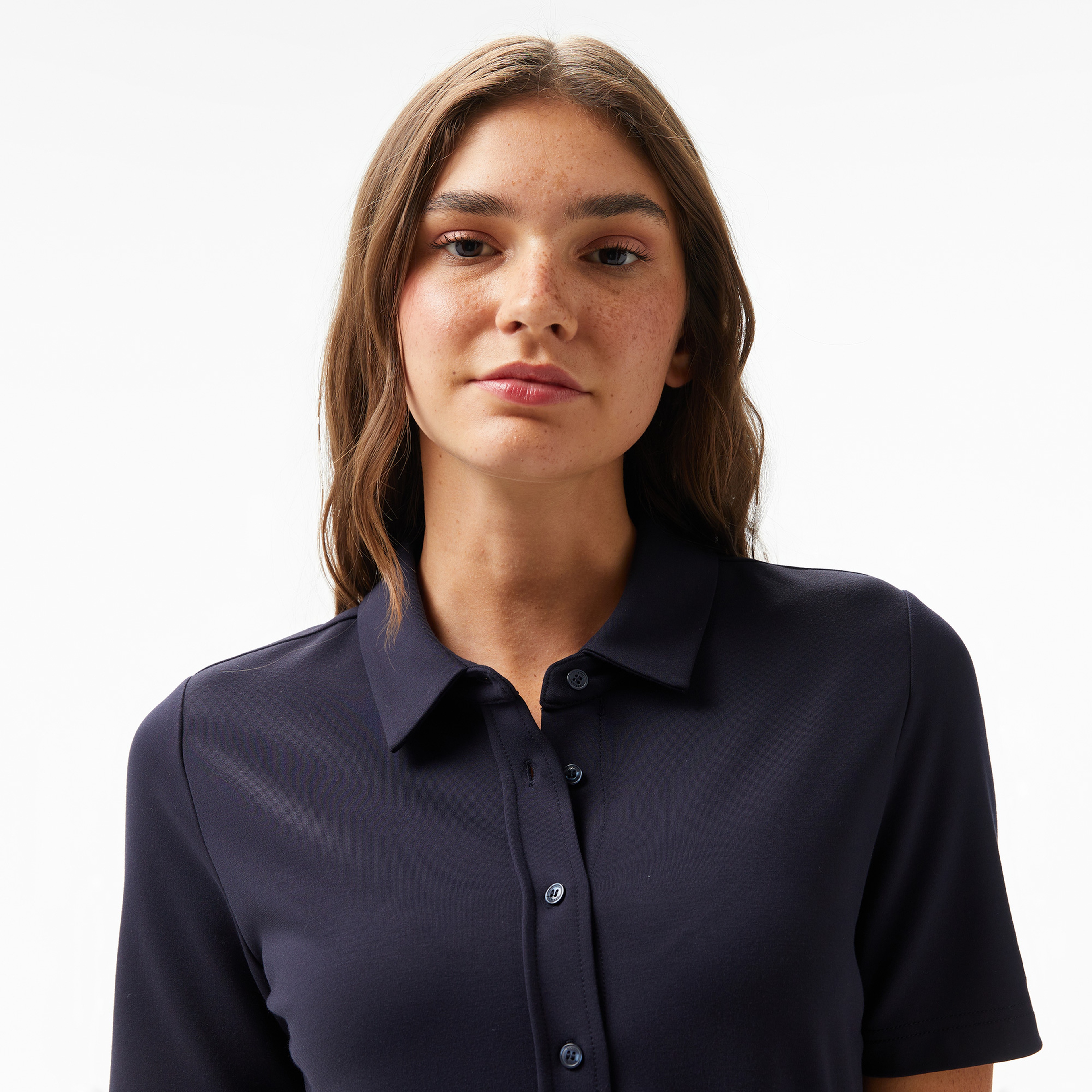 Tommy Hilfiger Mix Pleated Kadın Mavi Elbise