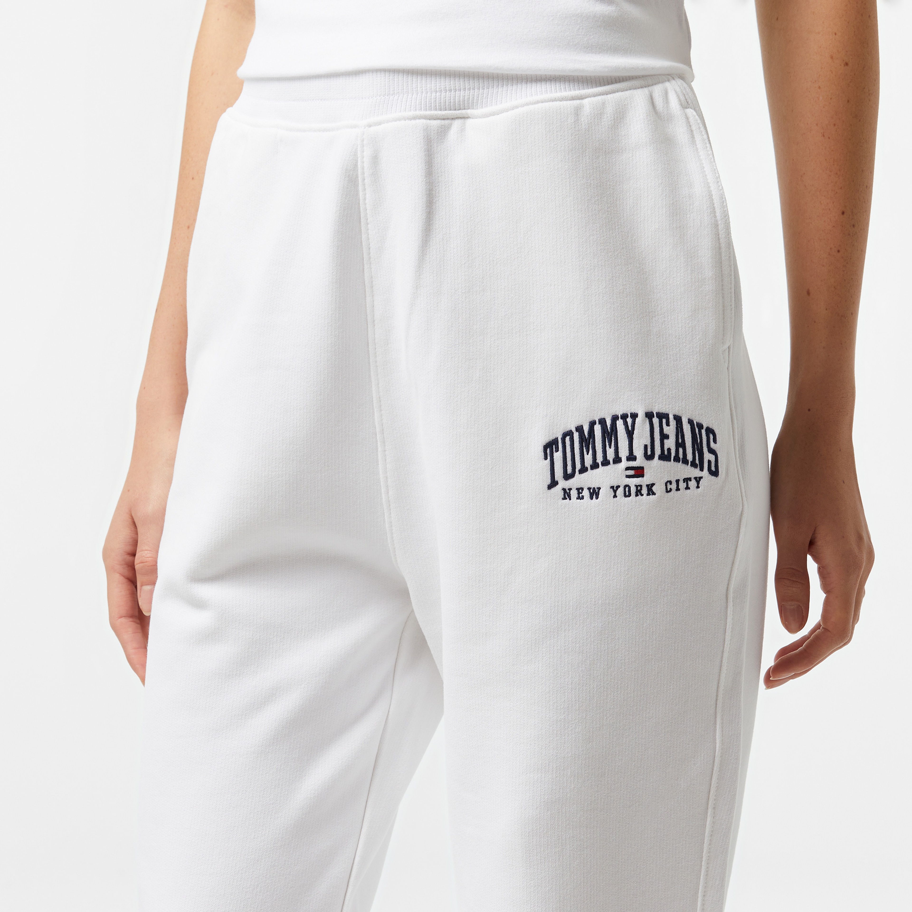 Tommy Hilfiger Jeans Varsity Sweatpant Kadın Beyaz Eşofman Altı