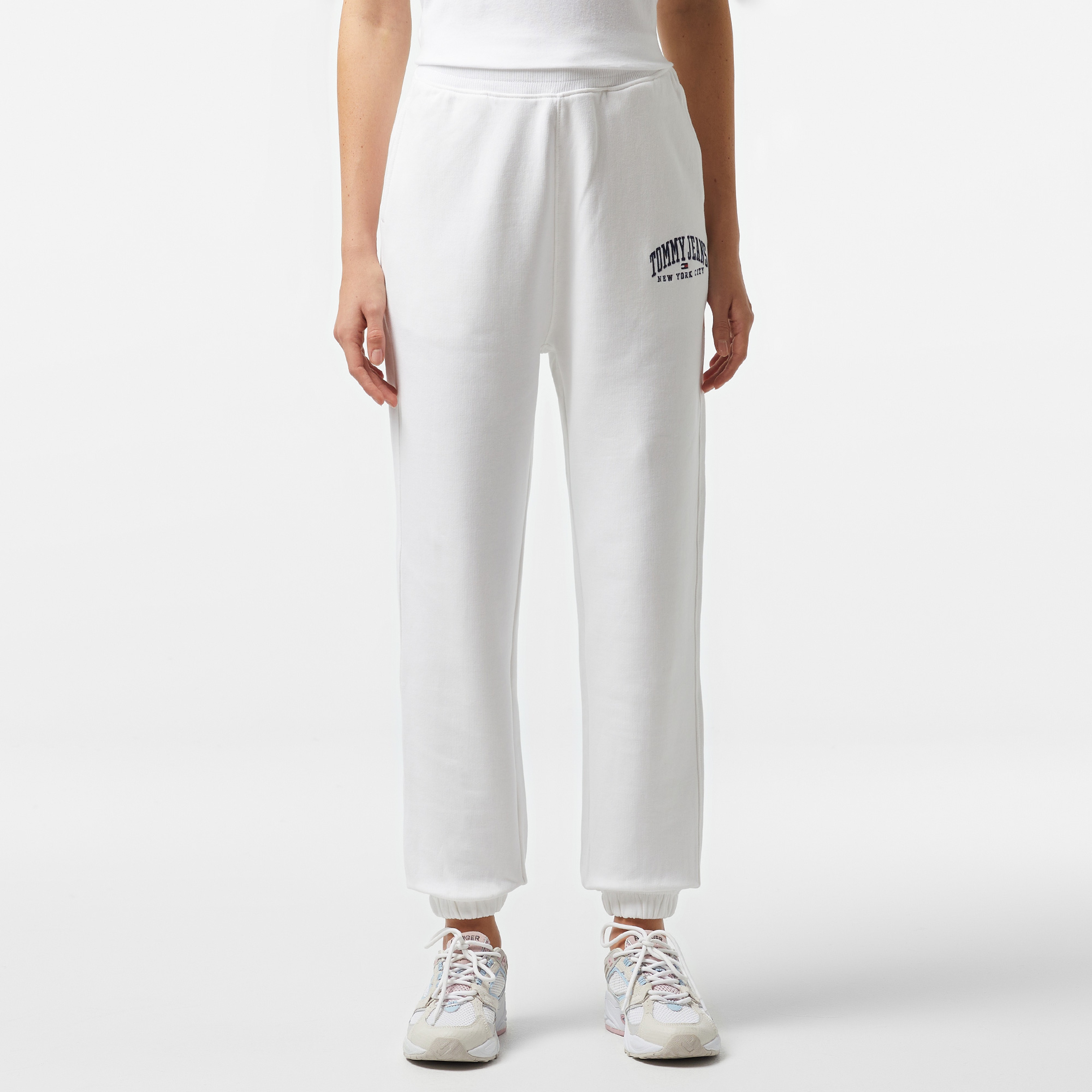 Tommy Hilfiger Jeans Varsity Sweatpant Kadın Beyaz Eşofman Altı