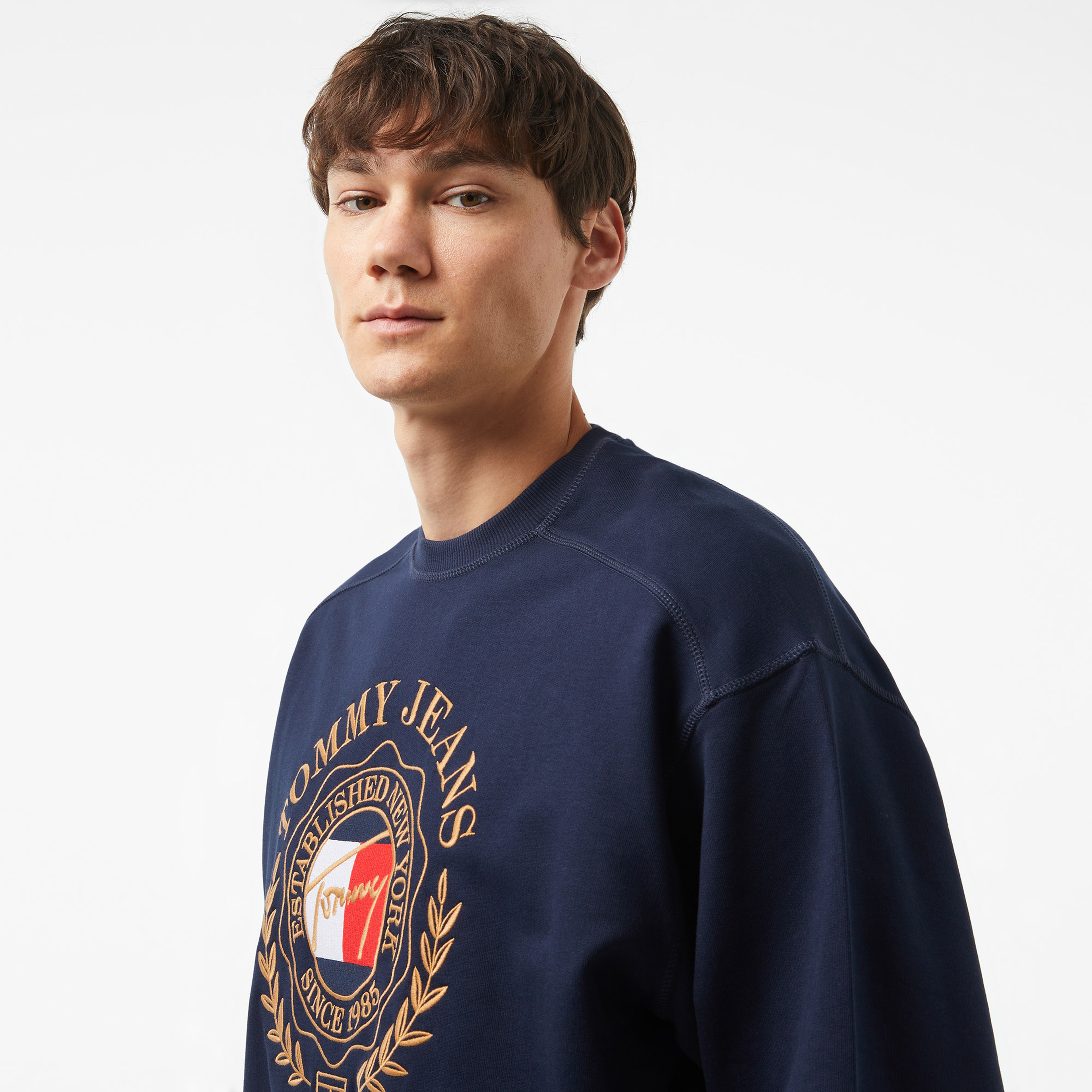 Tommy Jeans Erkek Mavi Sweatshirt