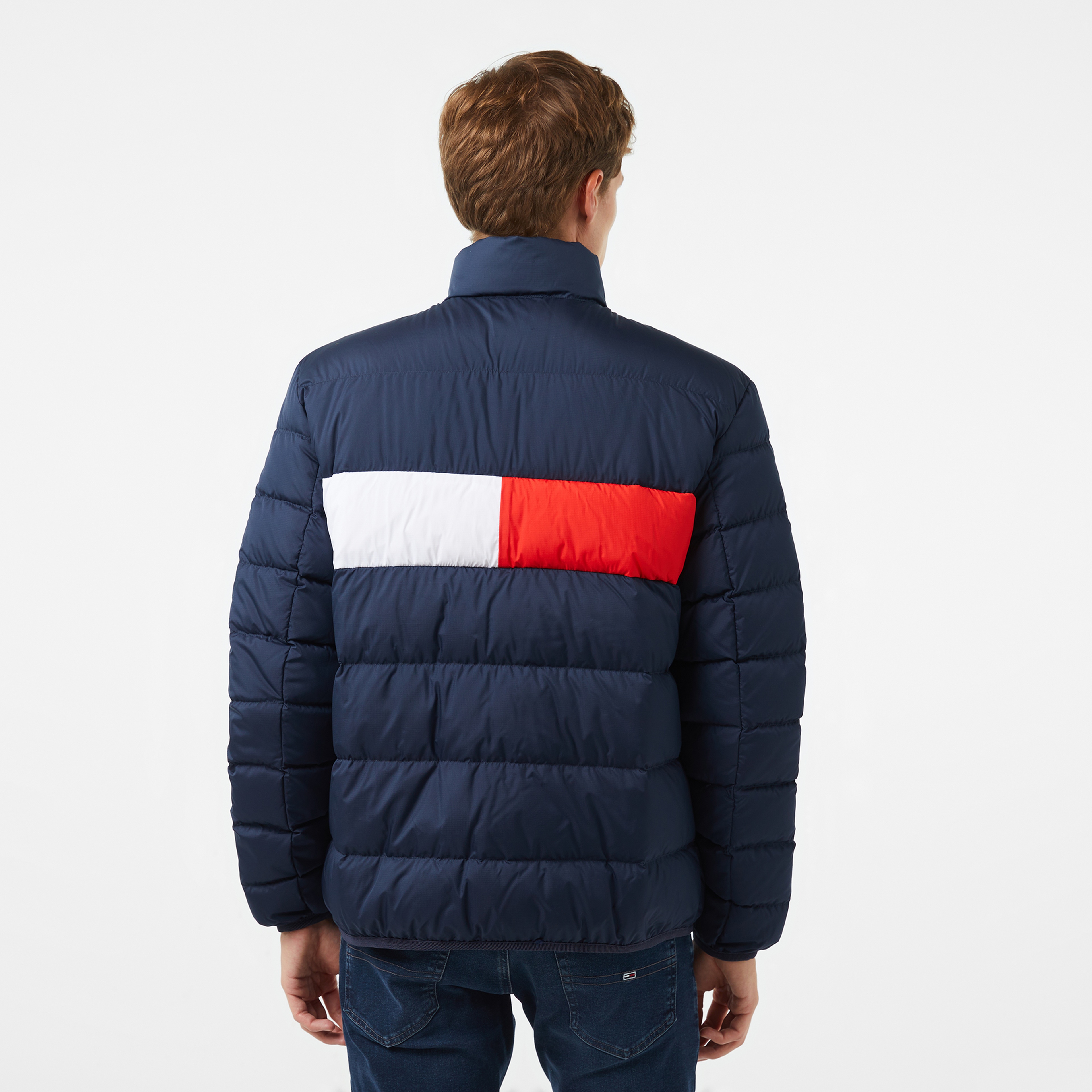 Tommy Hilfiger Jeans Down Flag Erkek Lacivert Ceket