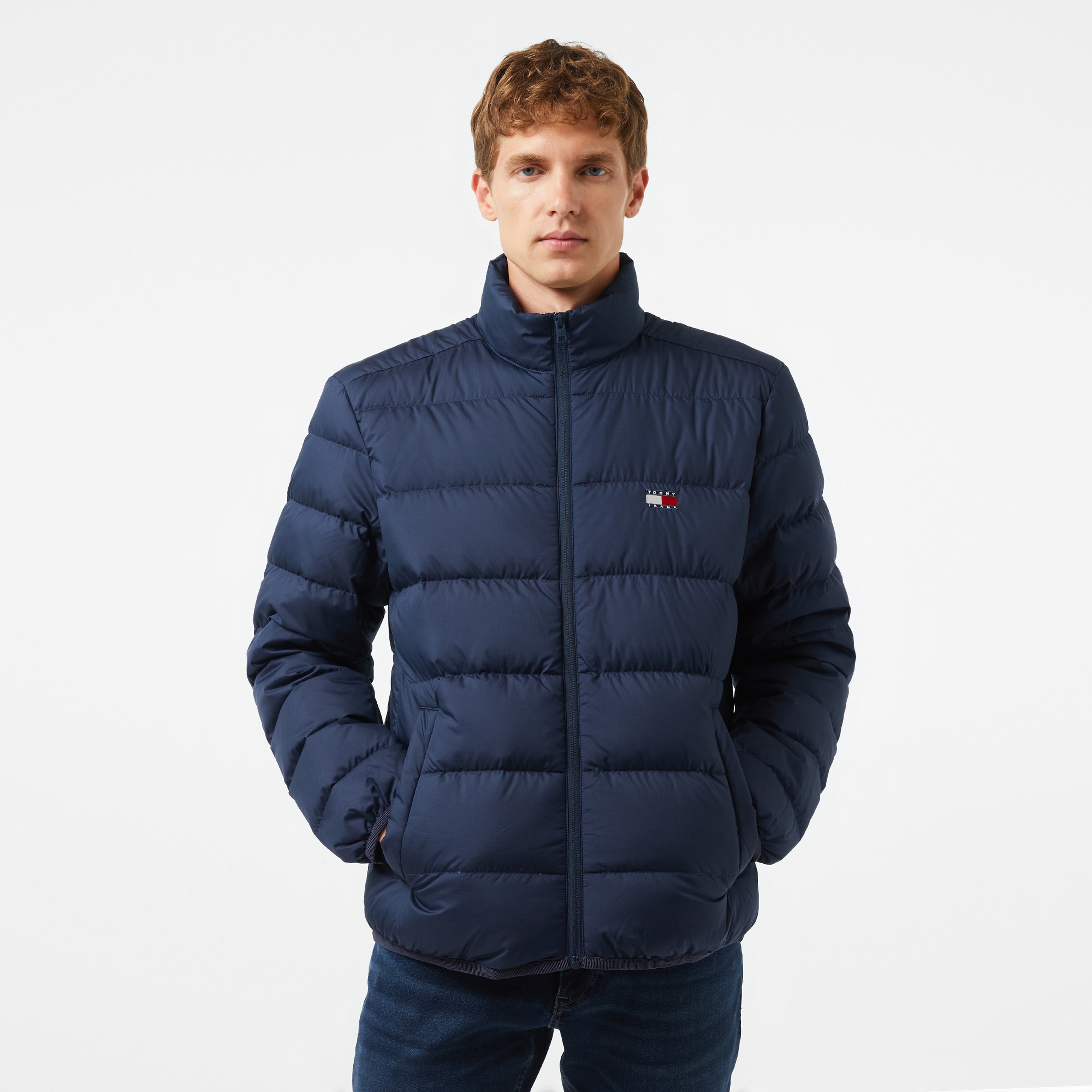 Tommy Hilfiger Jeans Down Flag Erkek Lacivert Ceket