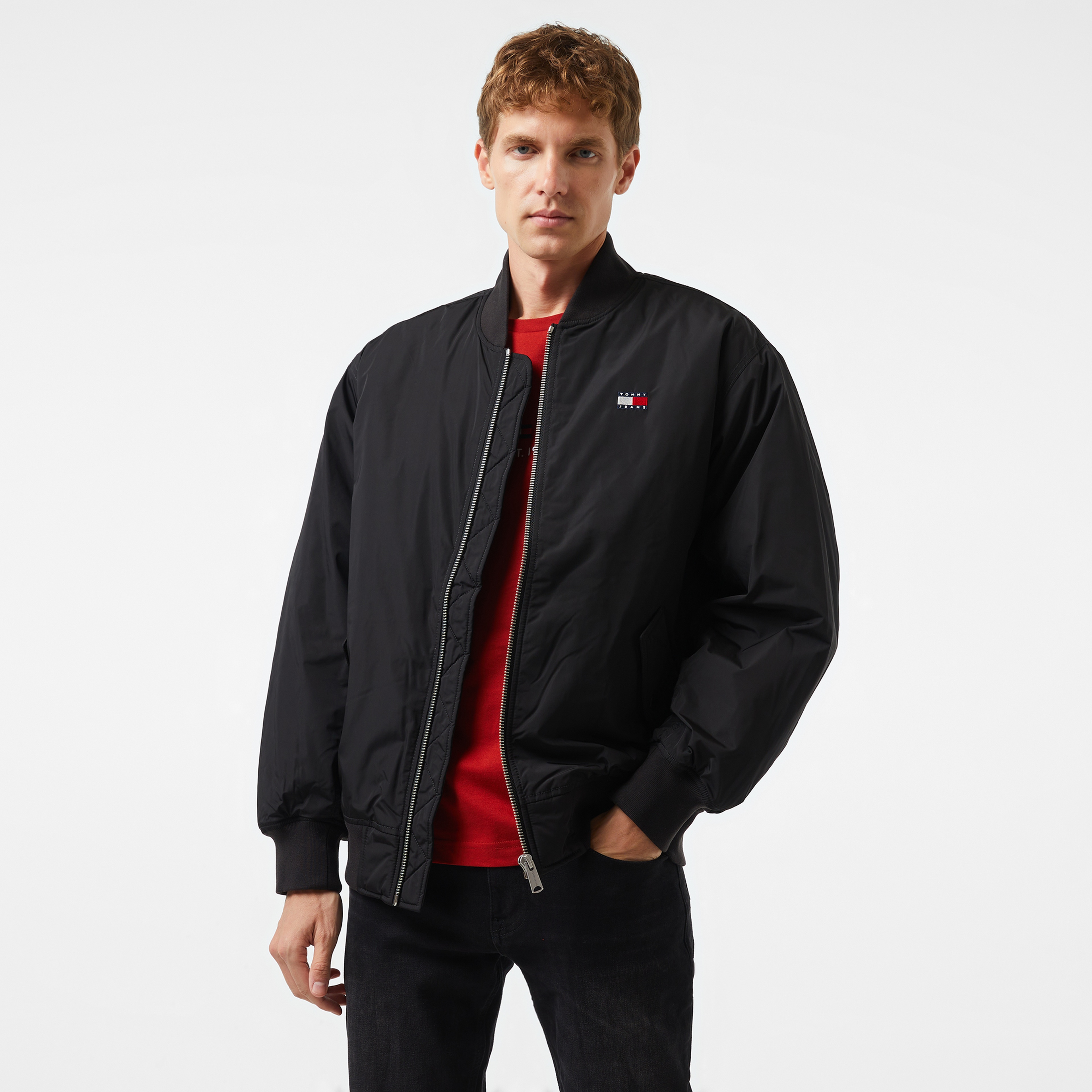 Tommy Hilfiger Jeans Entry Erkek Siyah Bomber Ceket