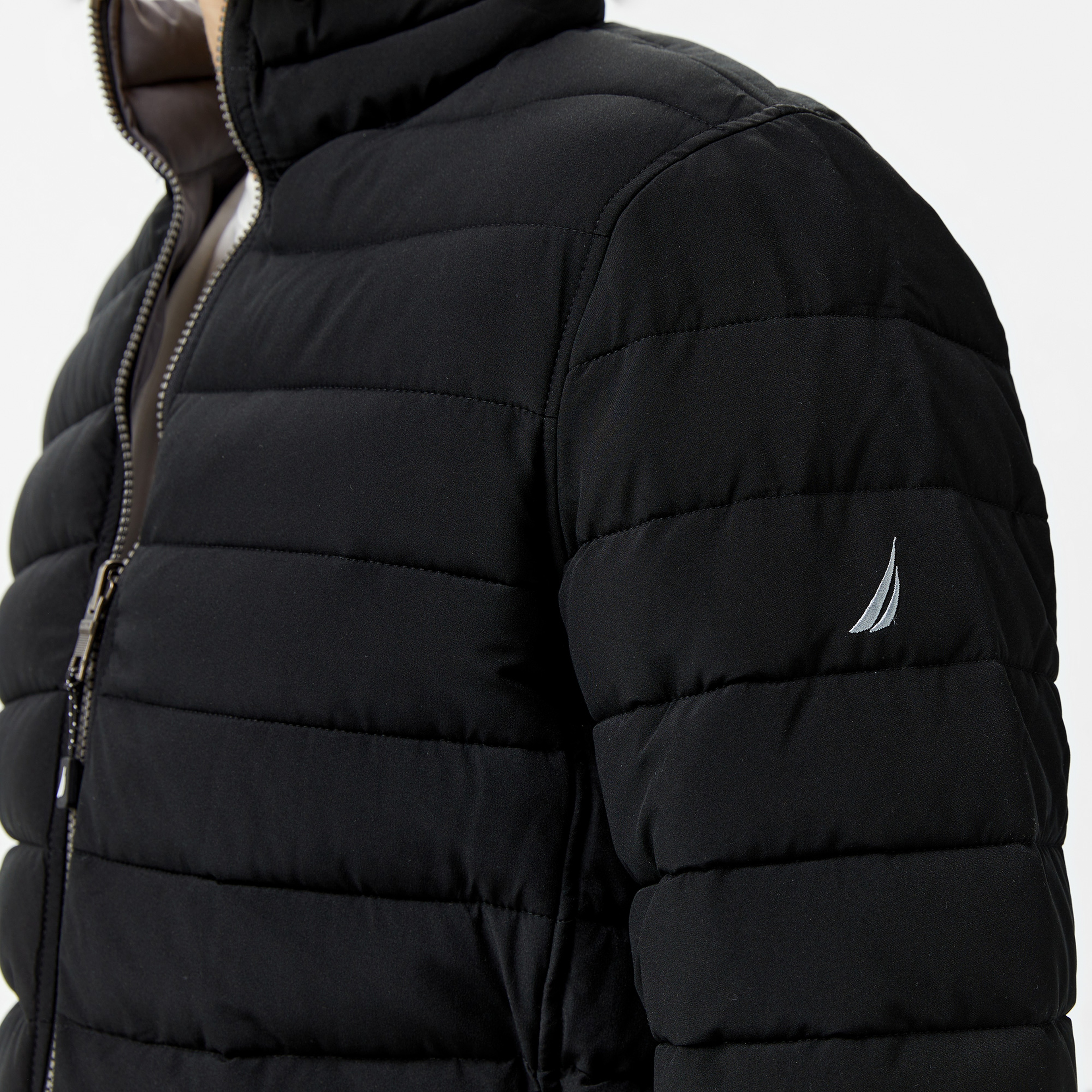 Nautica Erkek Siyah Regular Fit Çift Taraflı Mont