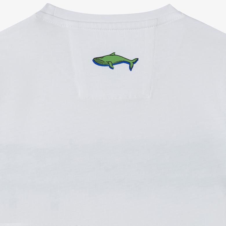 Nautica Erkek Çocuk Beyaz Regular Fit Baskılı T-Shirt