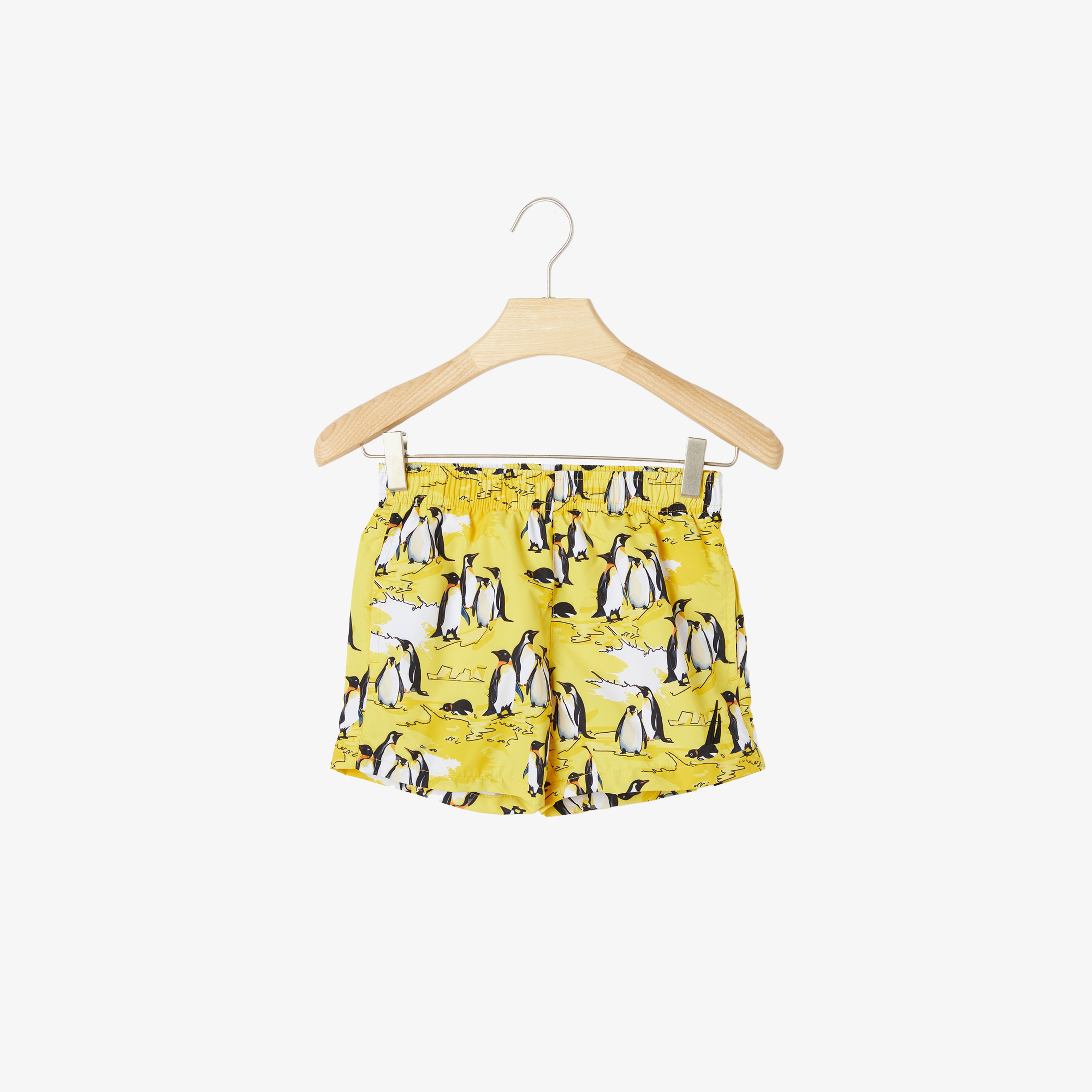 Nautica Erkek Çocuk Sarı Standart Fit Baskılı Deniz Şortu