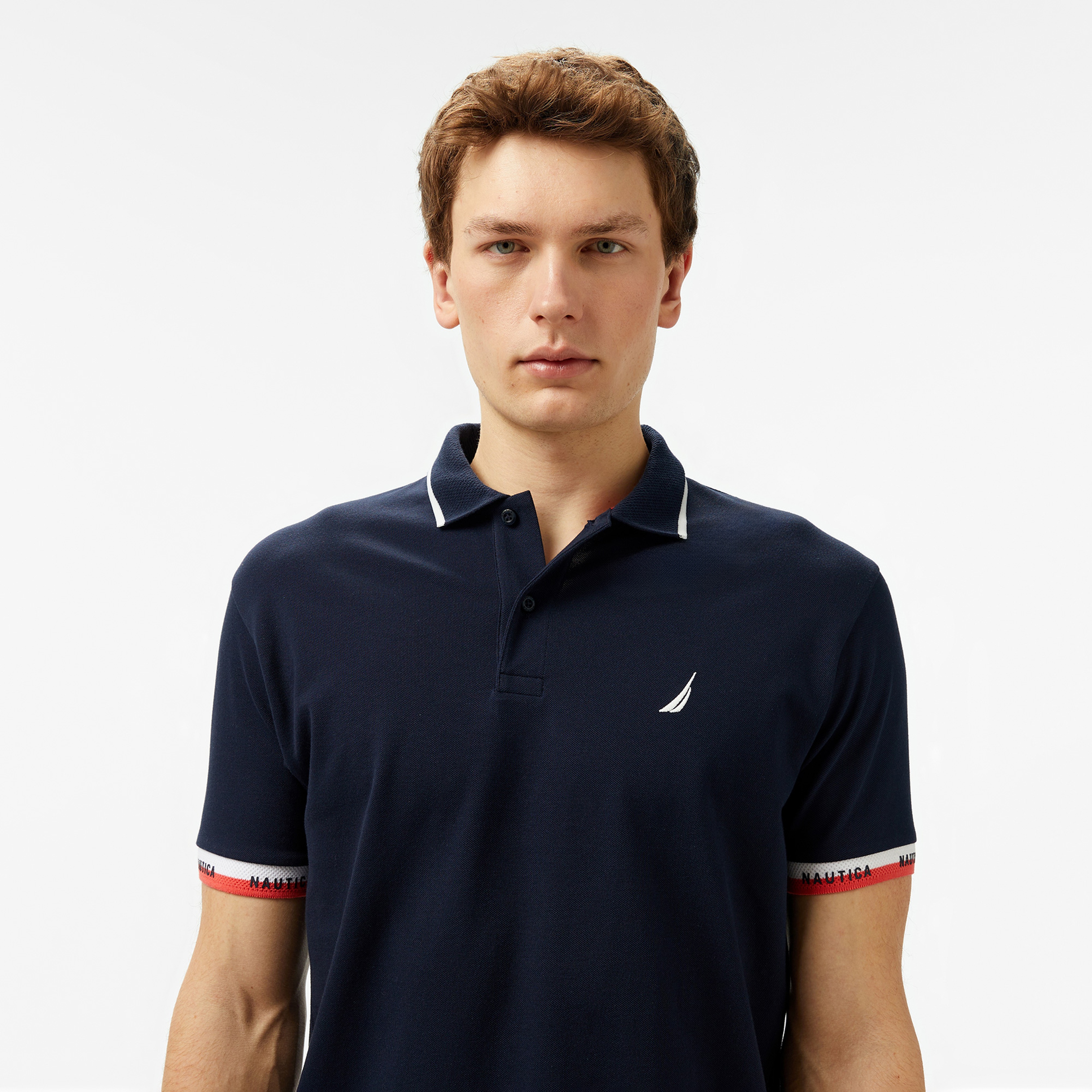 Nautica Erkek Lacivert Classic Fit Polo Yaka T-Shirt