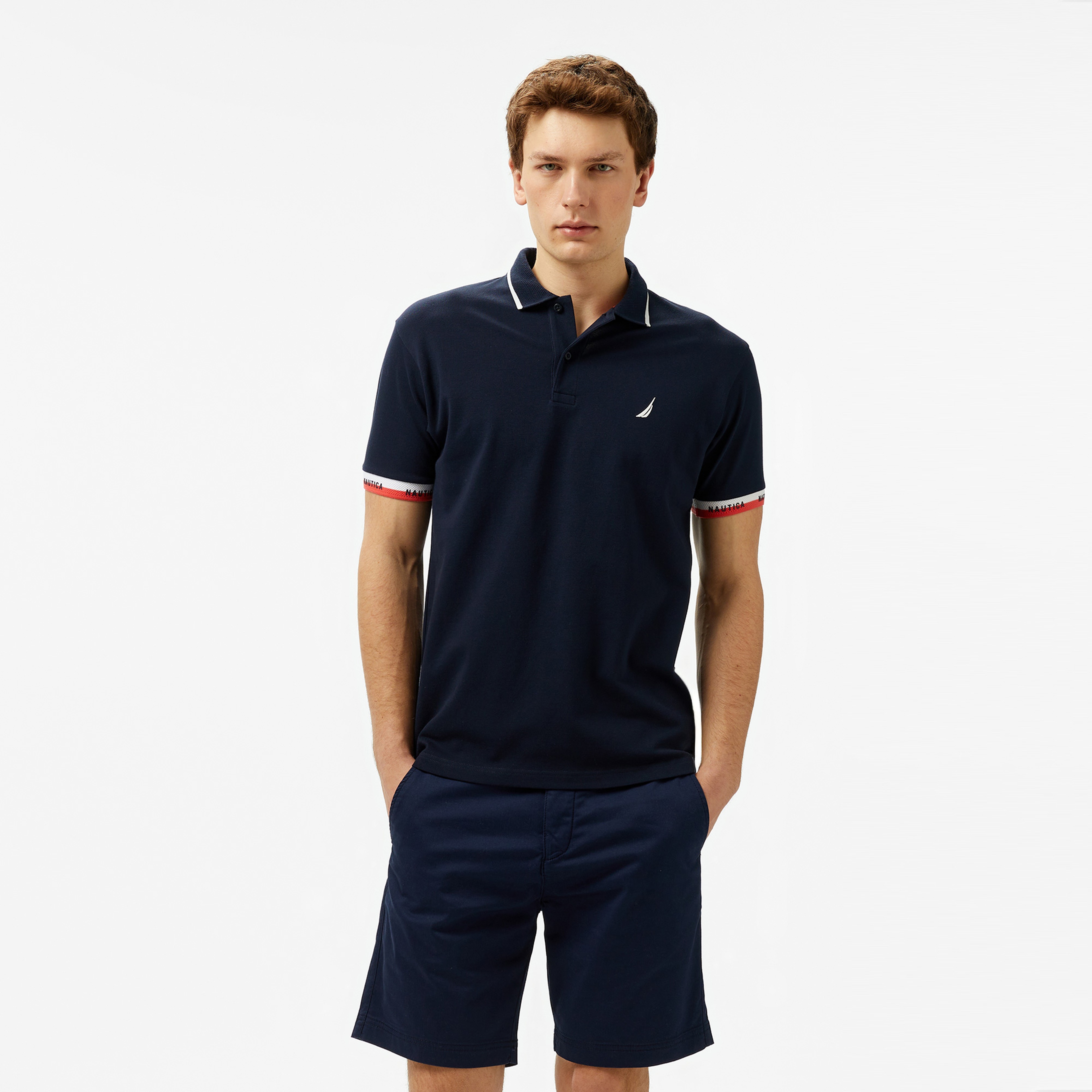 Nautica Erkek Lacivert Classic Fit Polo Yaka T-Shirt