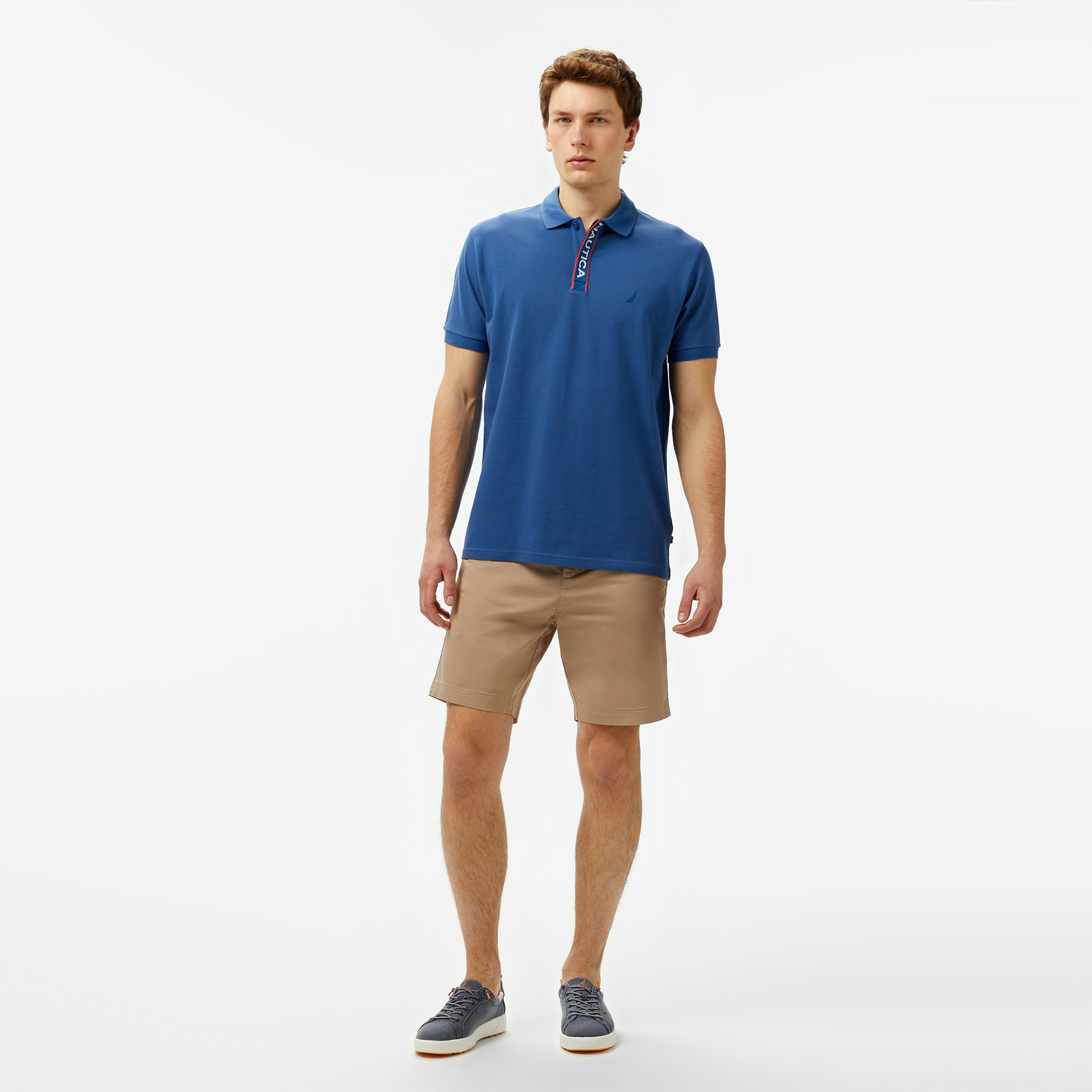 Nautica Erkek Mavi Classic Fit Polo Yaka T-Shirt