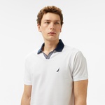 Nautica Erkek Beyaz Classic Fit Polo Yaka T-Shirt