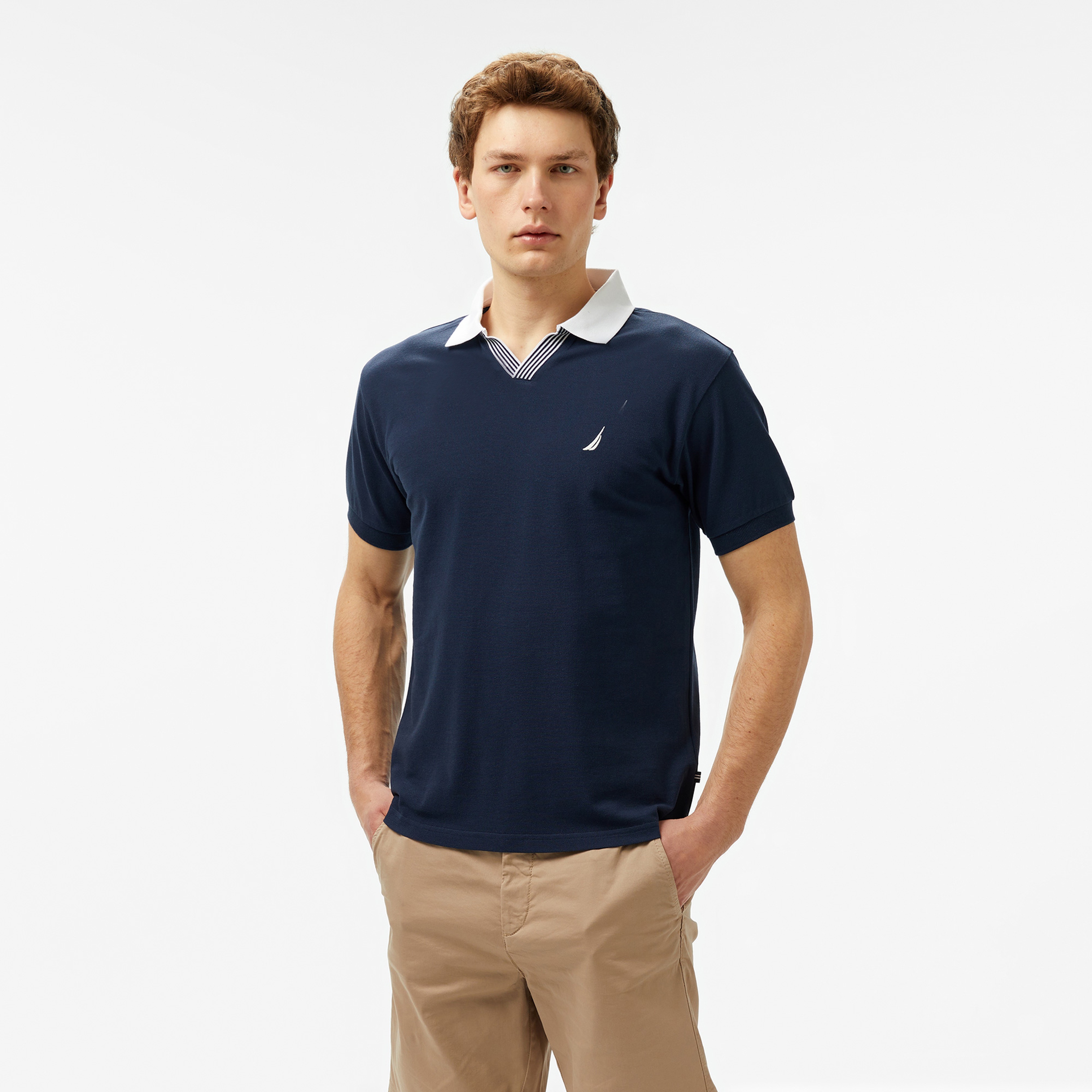 Nautica Erkek Lacivert Classic Fit Polo Yaka T-Shirt