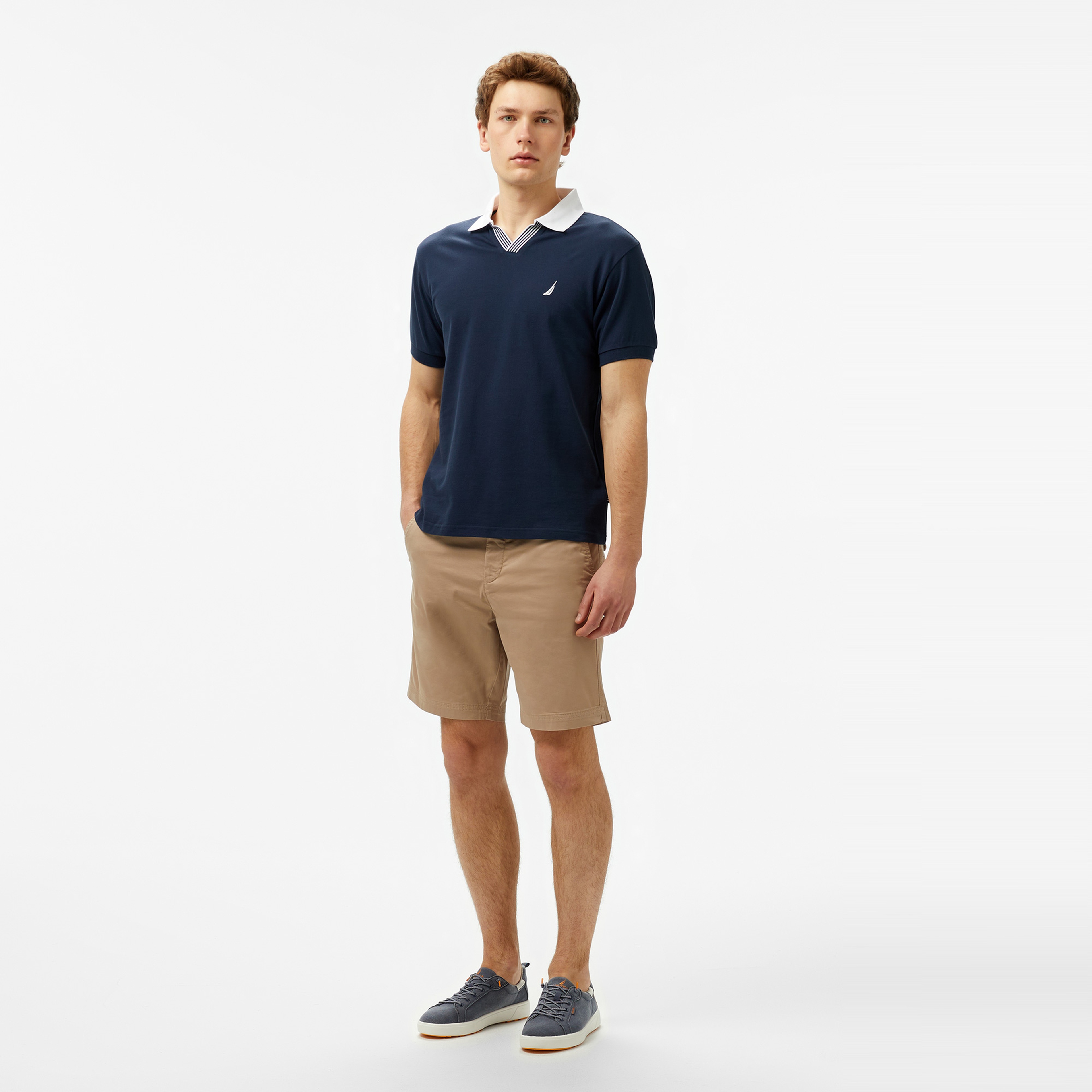 Nautica Erkek Lacivert Classic Fit Polo Yaka T-Shirt