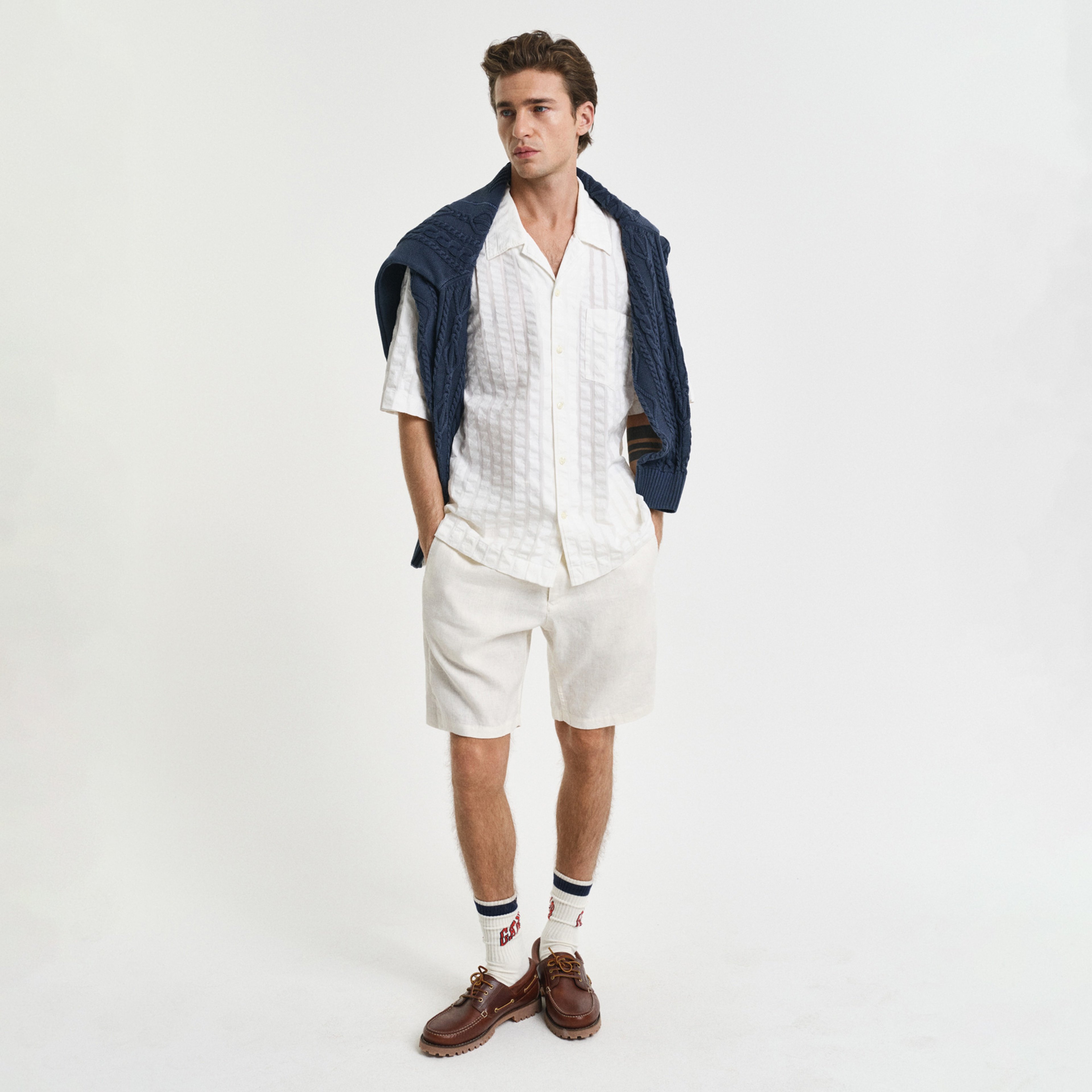 GANT Erkek Krem Relaxed Fit Şort