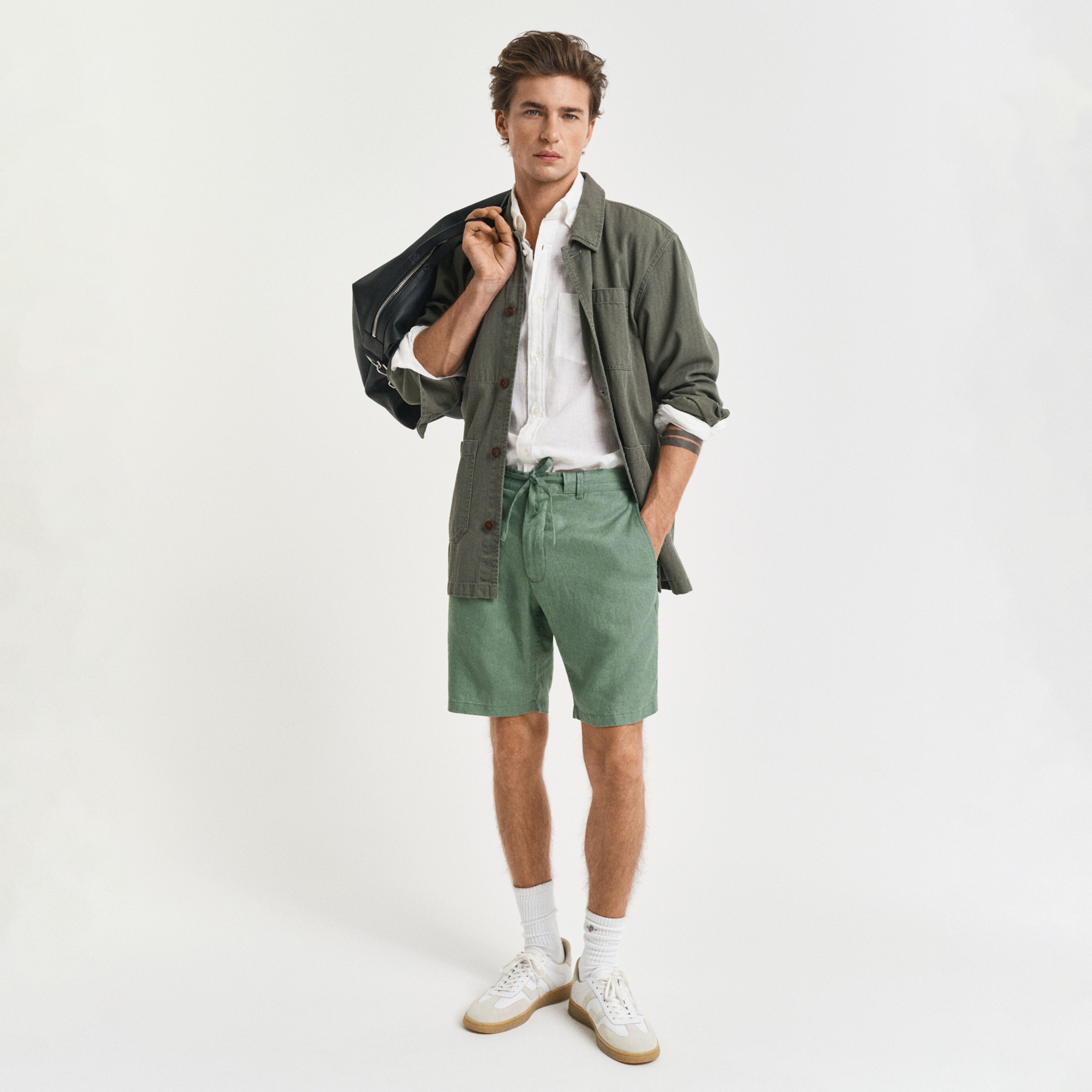 GANT Erkek Yeşil Relaxed Fit Şort