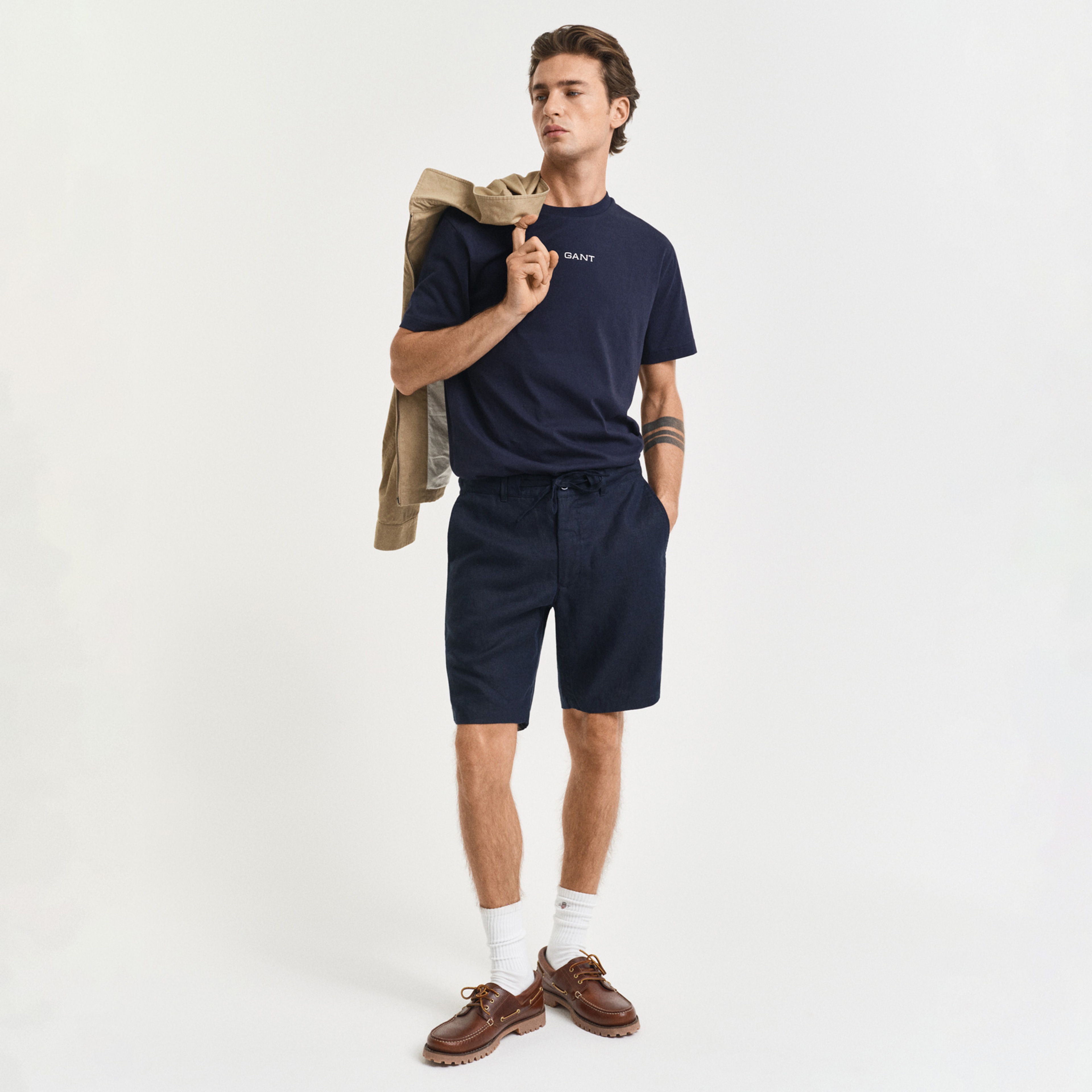 GANT Erkek Lacivert Relaxed Fit Şort