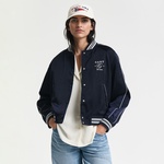 GANT Kadın Lacivert Regular Fit Hakim Yaka Logolu Bomber Ceket