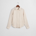 GANT Kadın Bej Regular Fit Klasik Yaka Gömlek