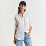 GANT Kadın Beyaz Relaxed Fit Klasik Yaka Gömlek
