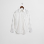 GANT Kadın Beyaz Relaxed Fit Klasik Yaka Çizgili Gömlek