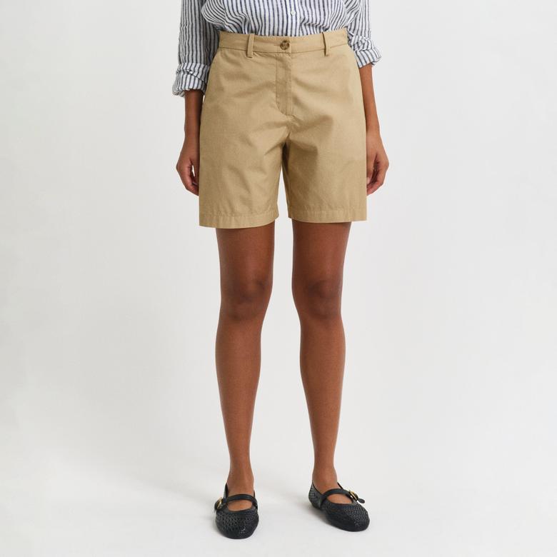 GANT Kadın Bej Relaxed Fit Şort
