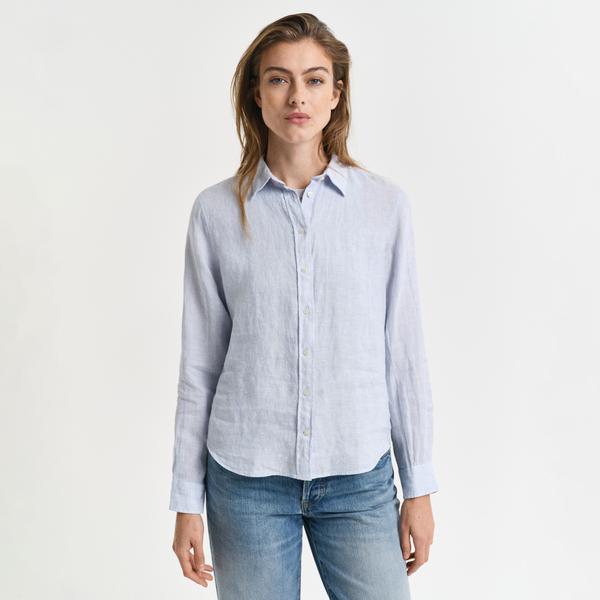 GANT Kadın Mavi Regular Fit Klasik Yaka Gömlek