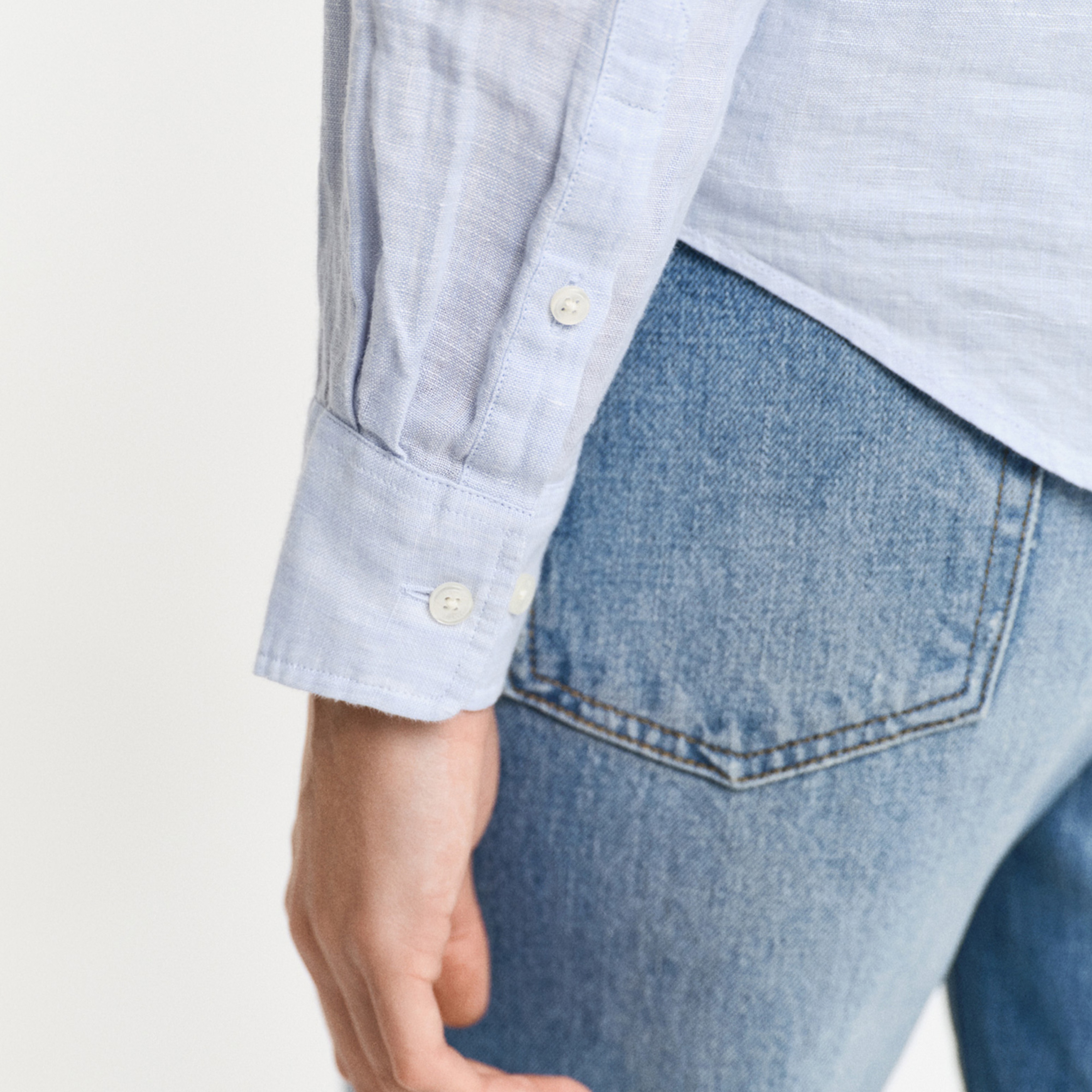 GANT Kadın Mavi Regular Fit Klasik Yaka Gömlek