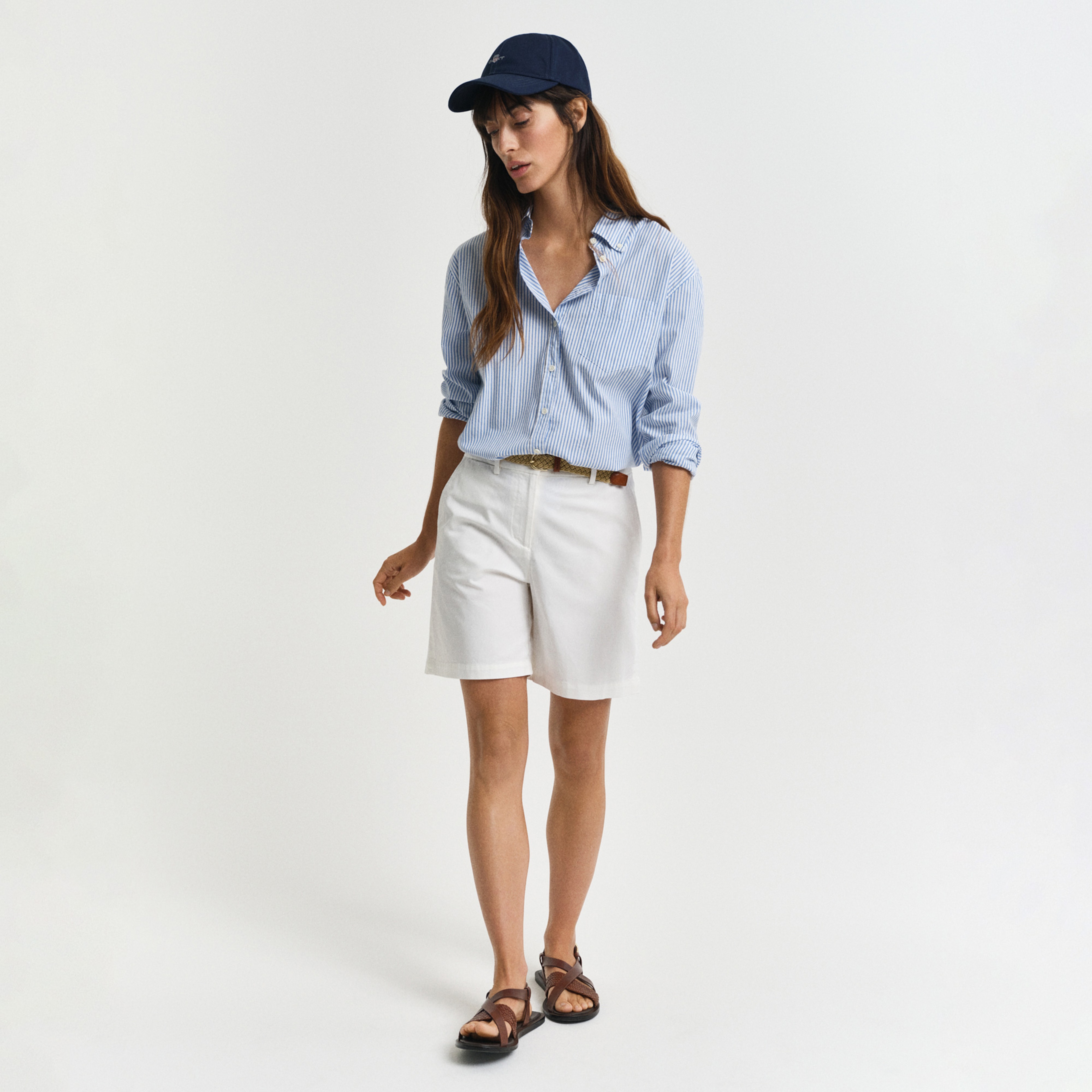 GANT Kadın Beyaz Regular Fit Şort