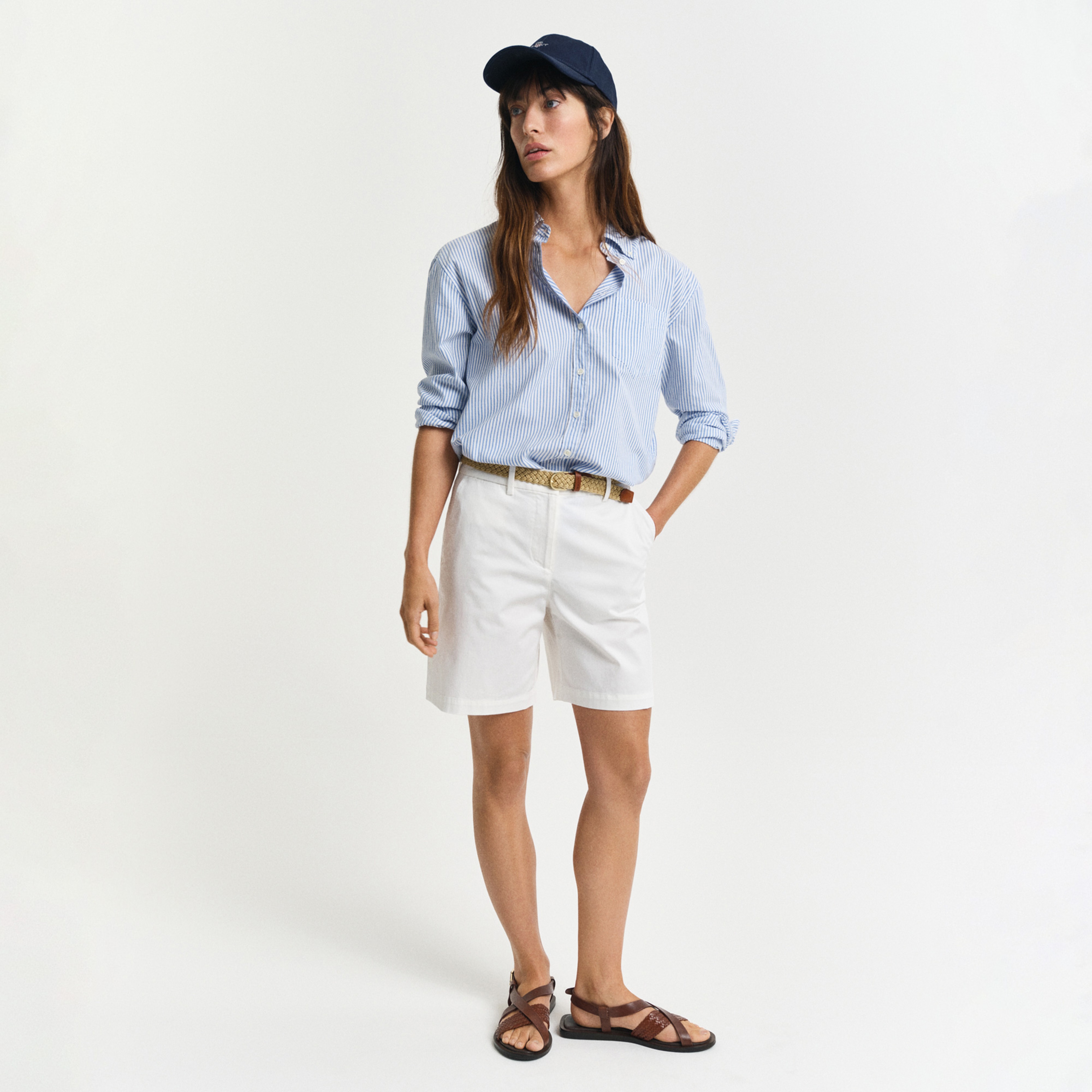 GANT Kadın Beyaz Regular Fit Şort