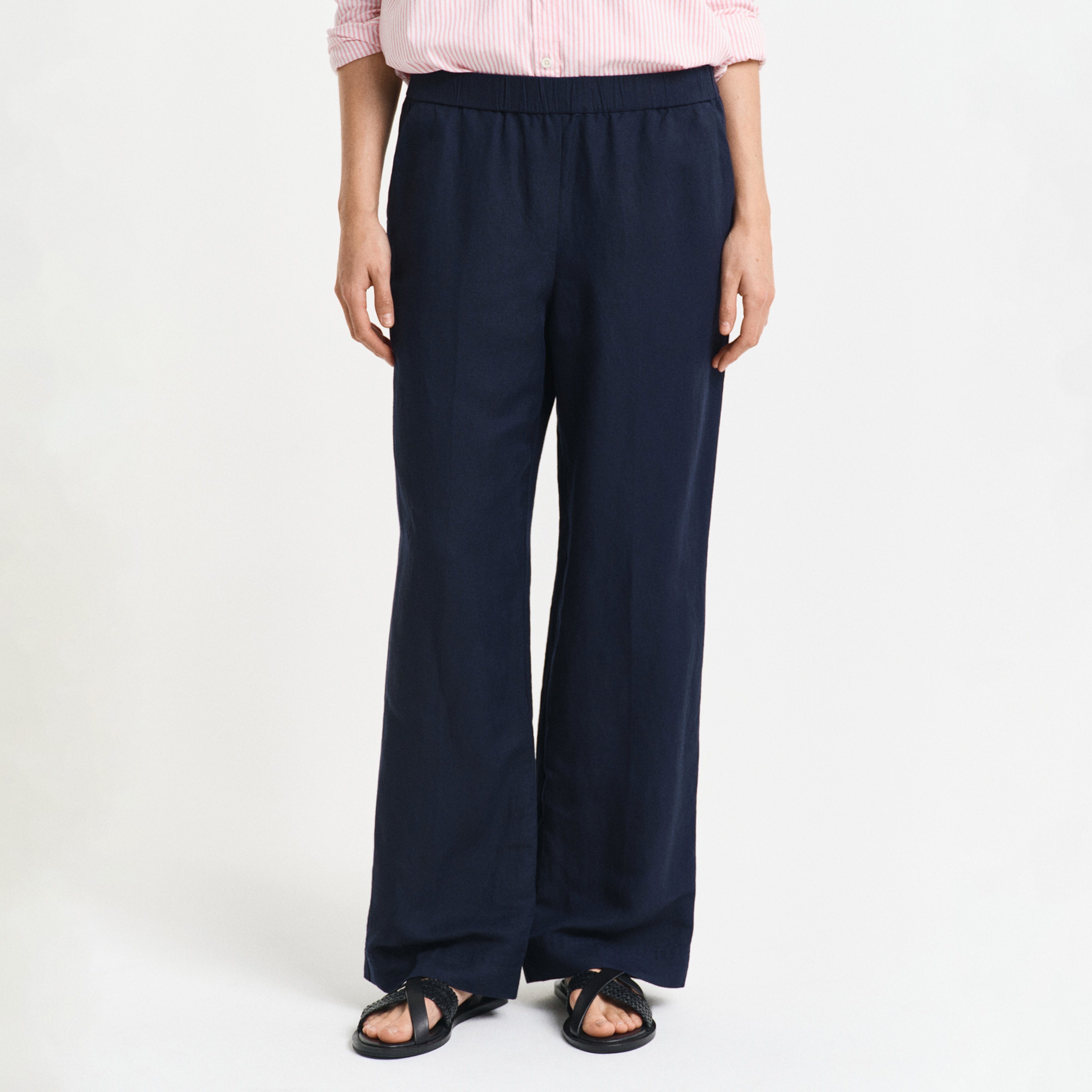 GANT Kadın Lacivert Relaxed Fit Pantolon