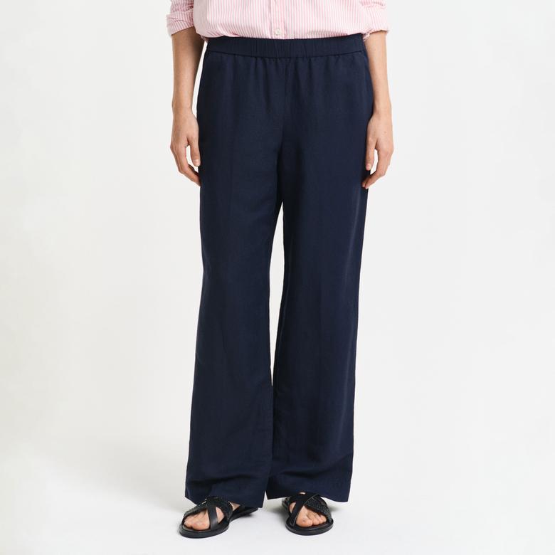 GANT Kadın Lacivert Relaxed Fit Pantolon