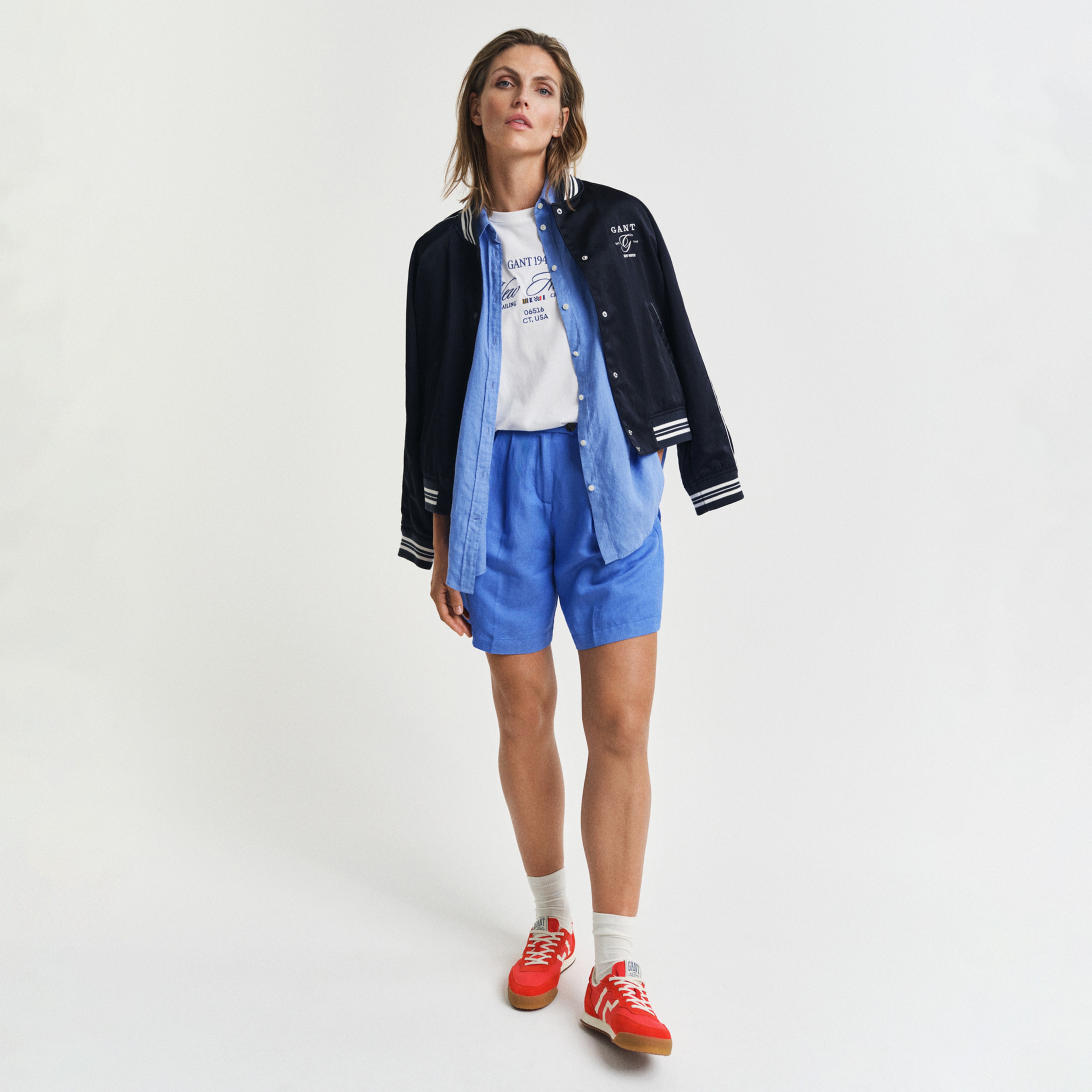 GANT Kadın Mavi Relaxed Fit Şort