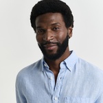 GANT Erkek Mavi Regular Fit Düğmeli Yaka Keten Gömlek