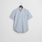 GANT Erkek Lacivert Regular Fit Düğmeli Yaka Çizgili Gömlek