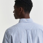 GANT Erkek Lacivert Regular Fit Düğmeli Yaka Çizgili Gömlek