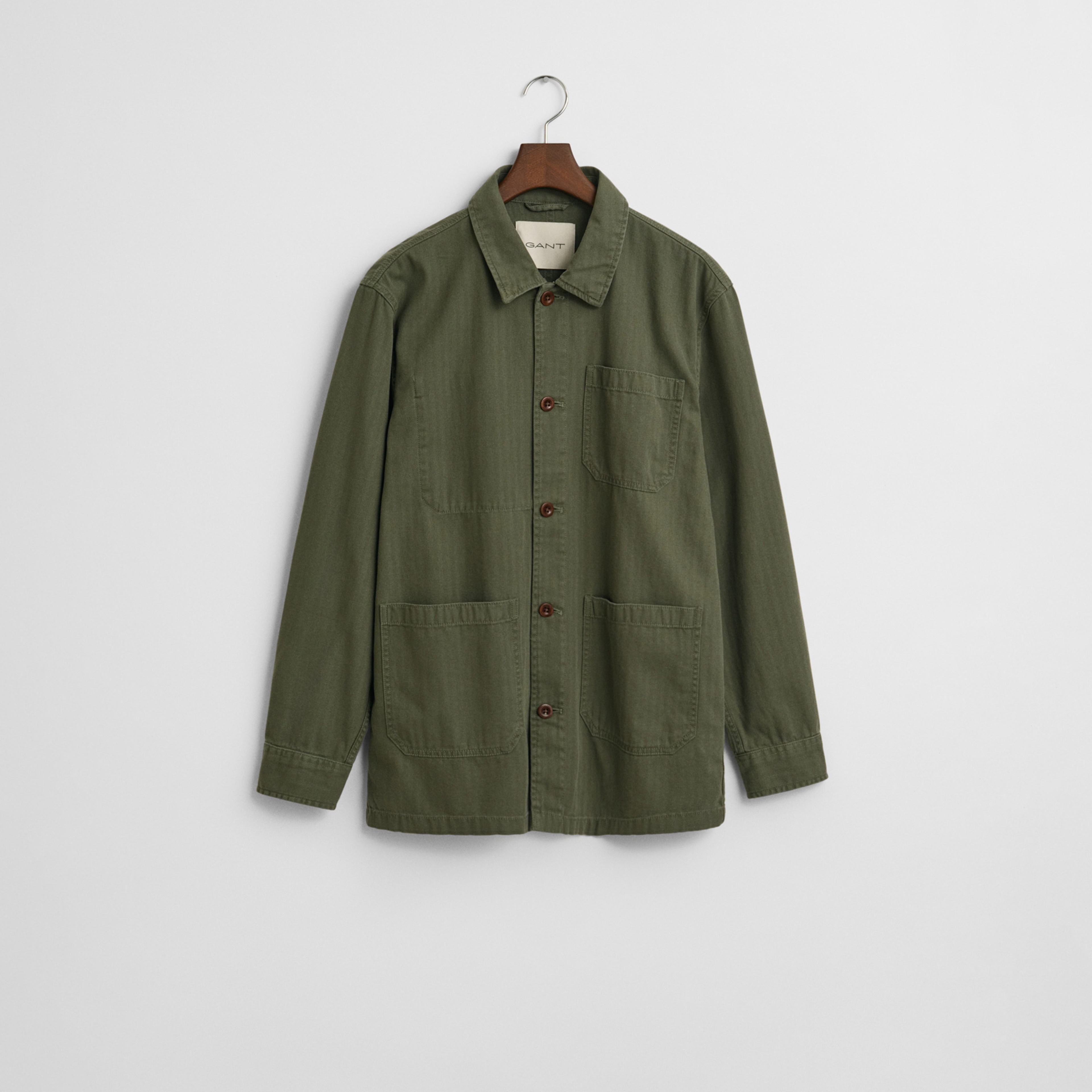 GANT Erkek Yeşil Regular Fit Klasik Yaka Gömlek