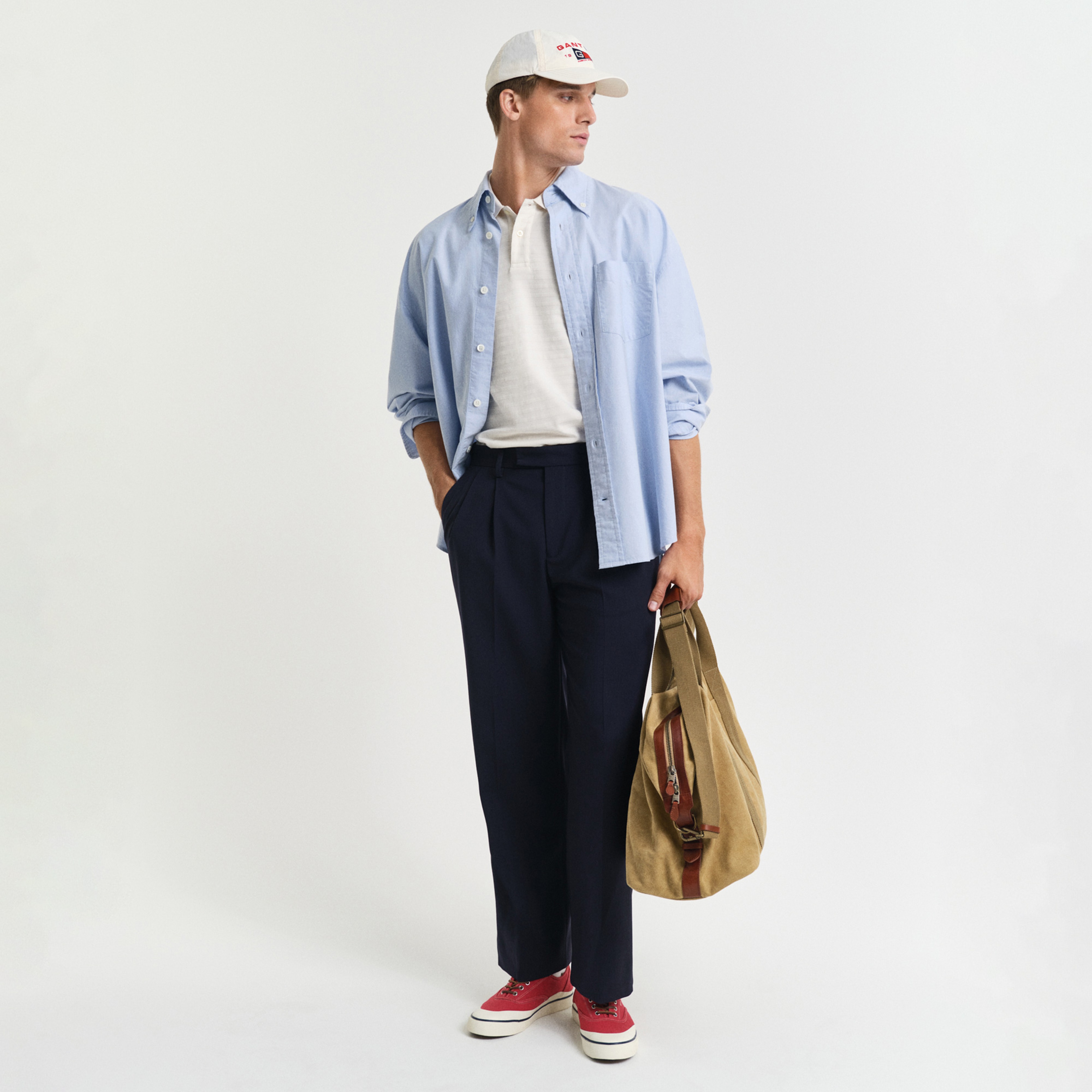 GANT Erkek Krem Regular Fit Polo