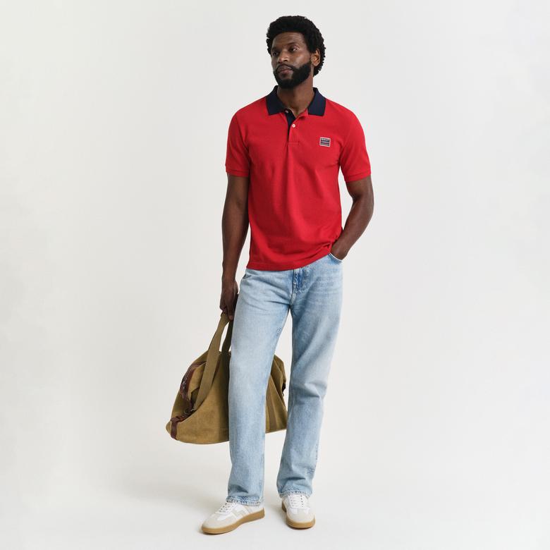 GANT Erkek Kırmızı Regular Fit Polo