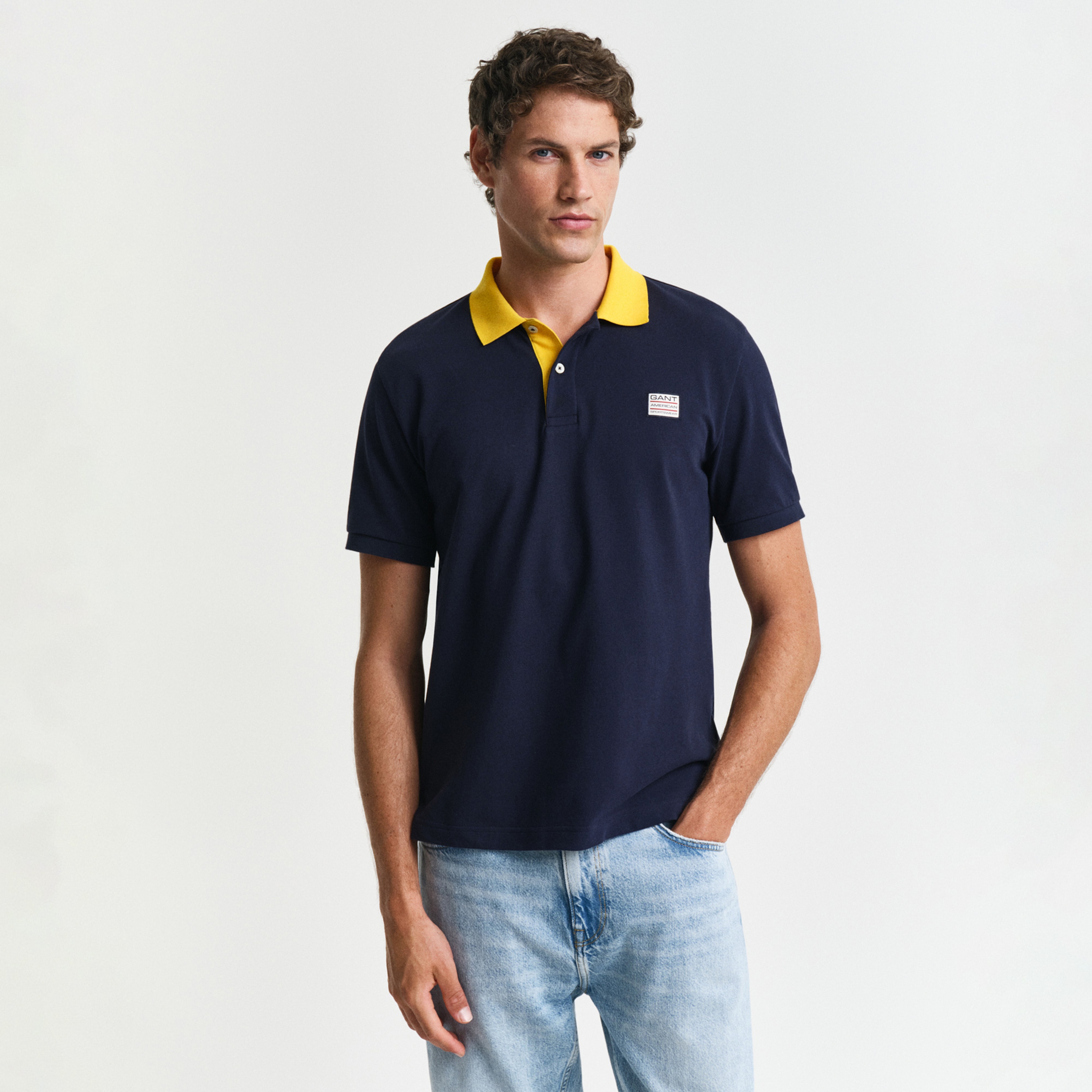 GANT Erkek Lacivert Regular Fit Polo