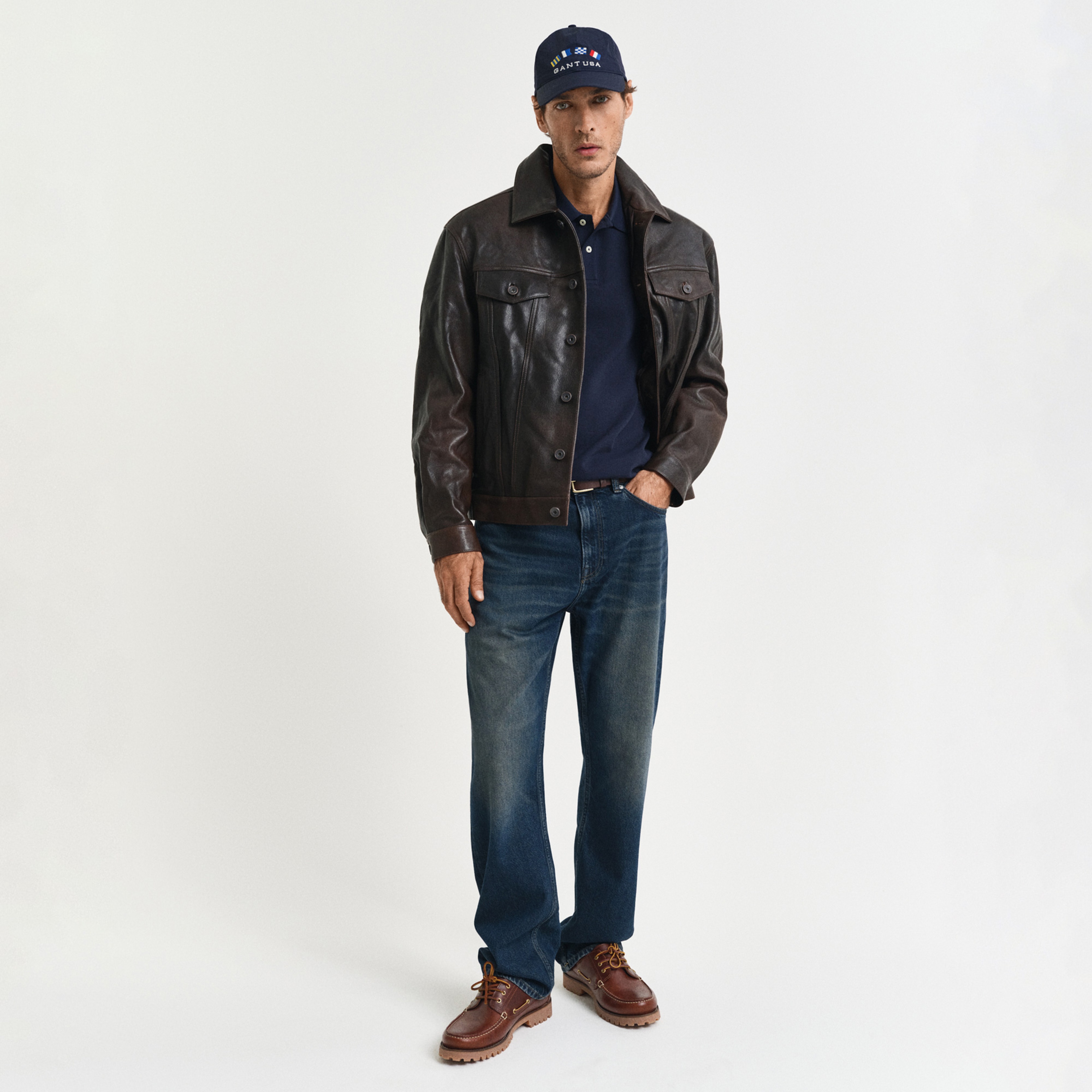 GANT Erkek Lacivert Regular Fit Polo