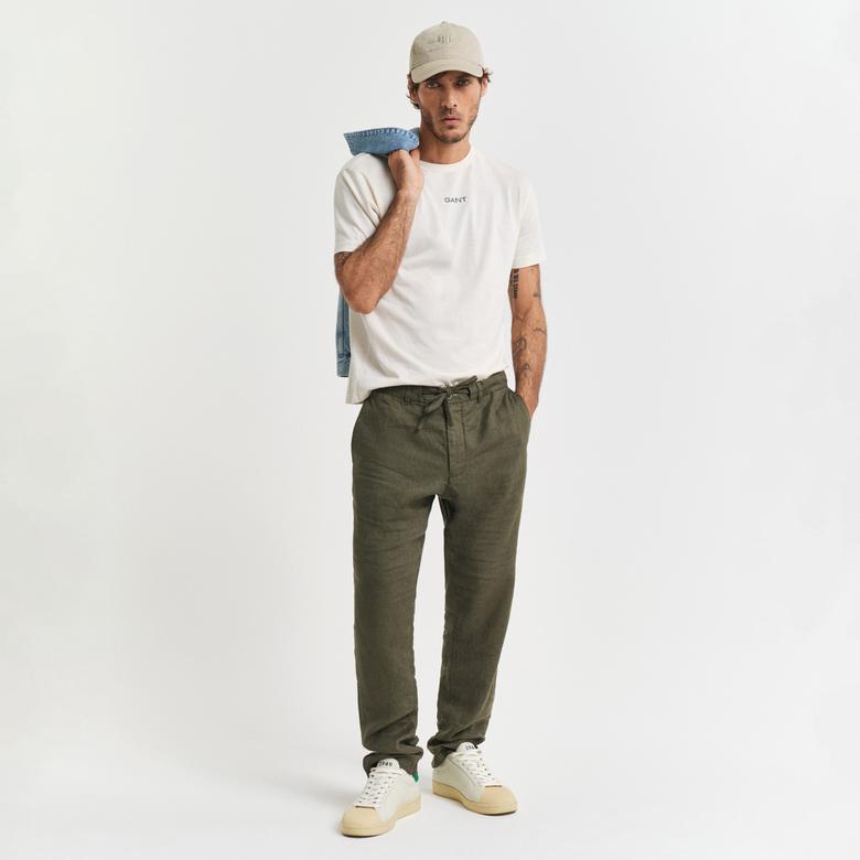 GANT Erkek Yeşil Relaxed Fit Pantolon