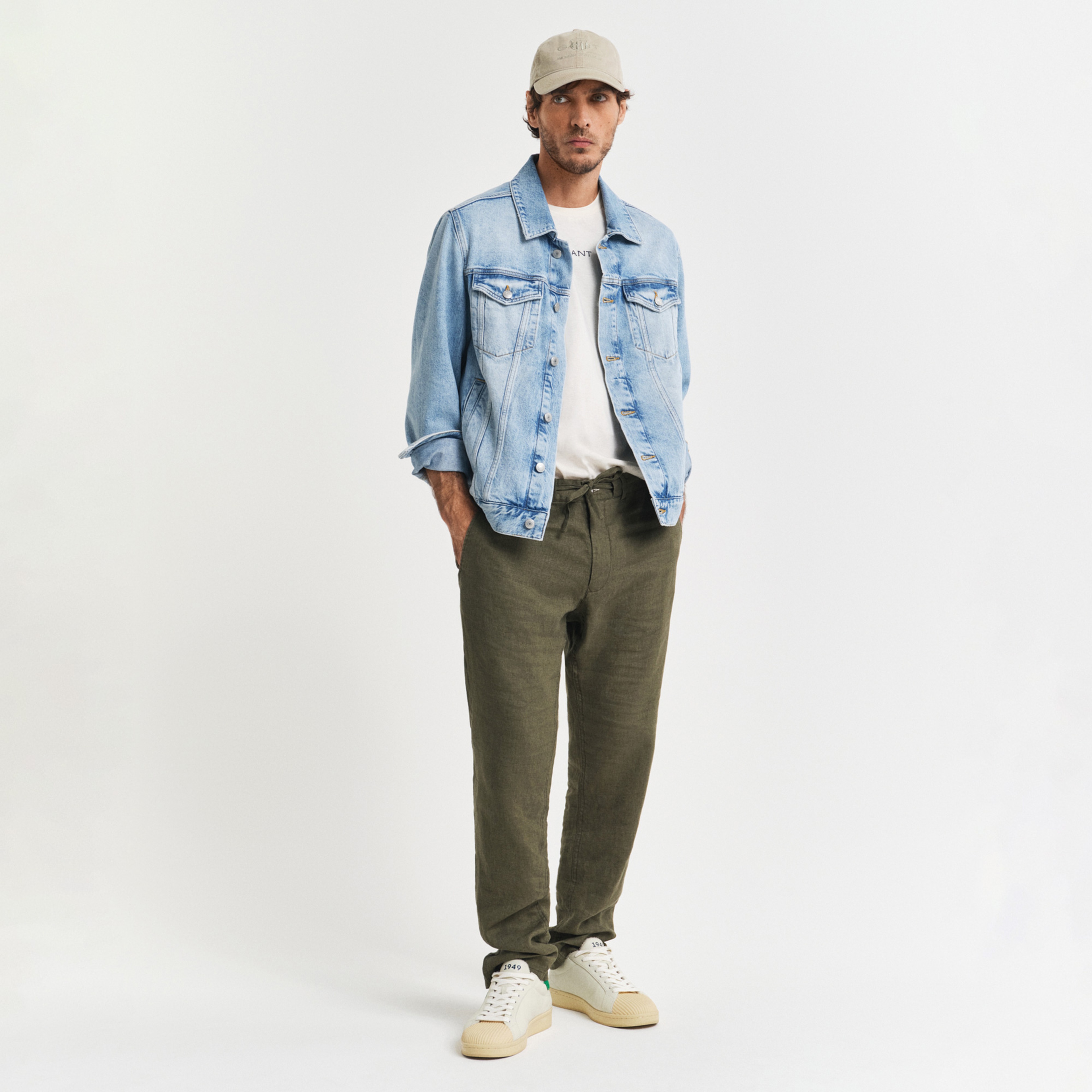 GANT Erkek Yeşil Relaxed Fit Pantolon