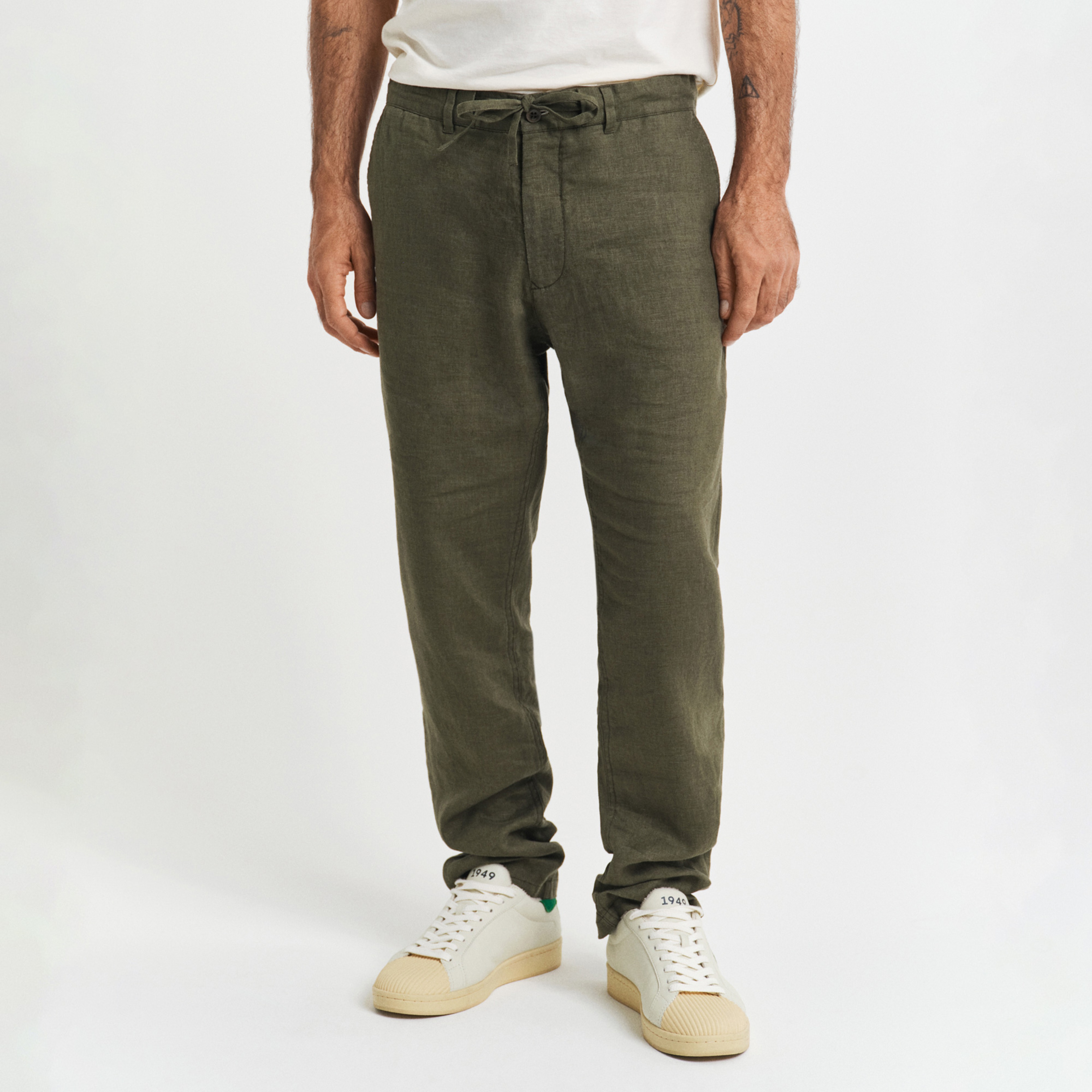 GANT Erkek Yeşil Relaxed Fit Pantolon