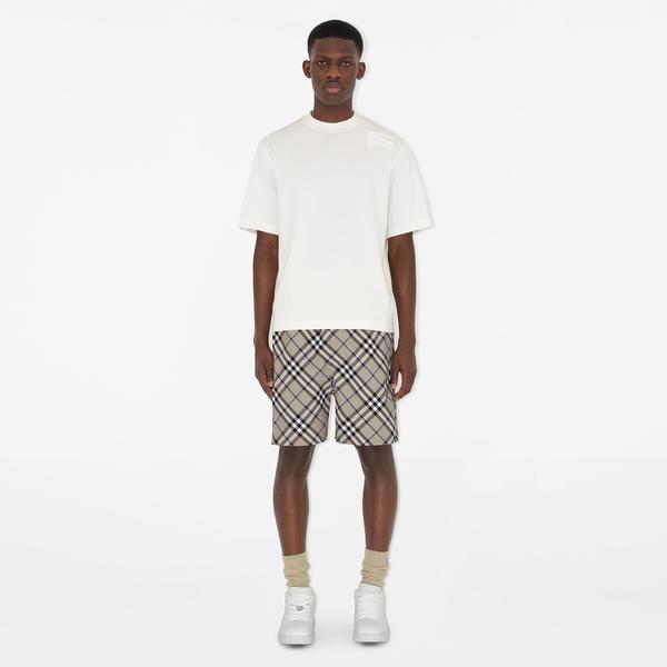 Burberry Check Erkek Krem Rengi Şort