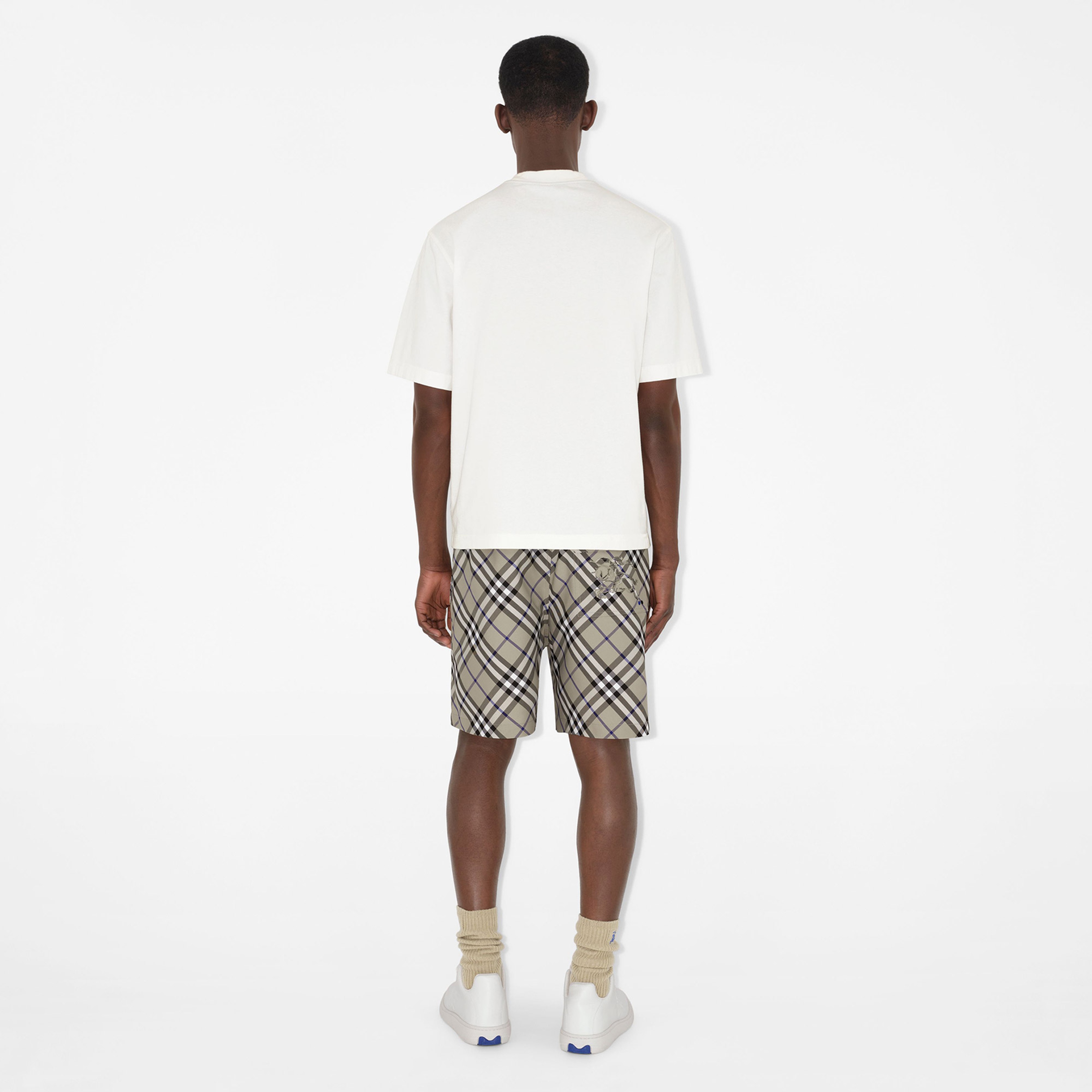 Burberry Check Erkek Krem Rengi Şort