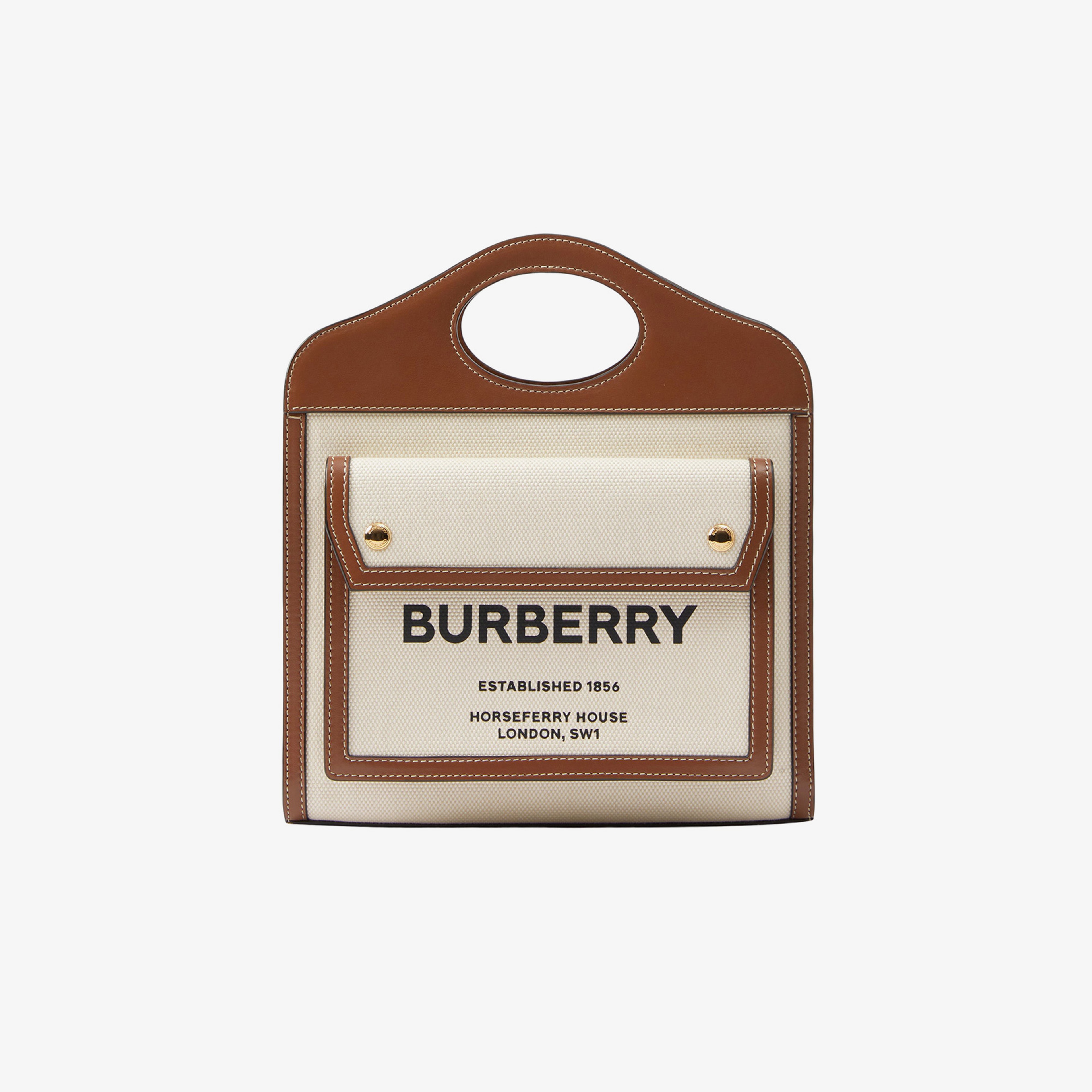 Burberry Mini Pocket Kadın Krem Rengi Omuz Çantası