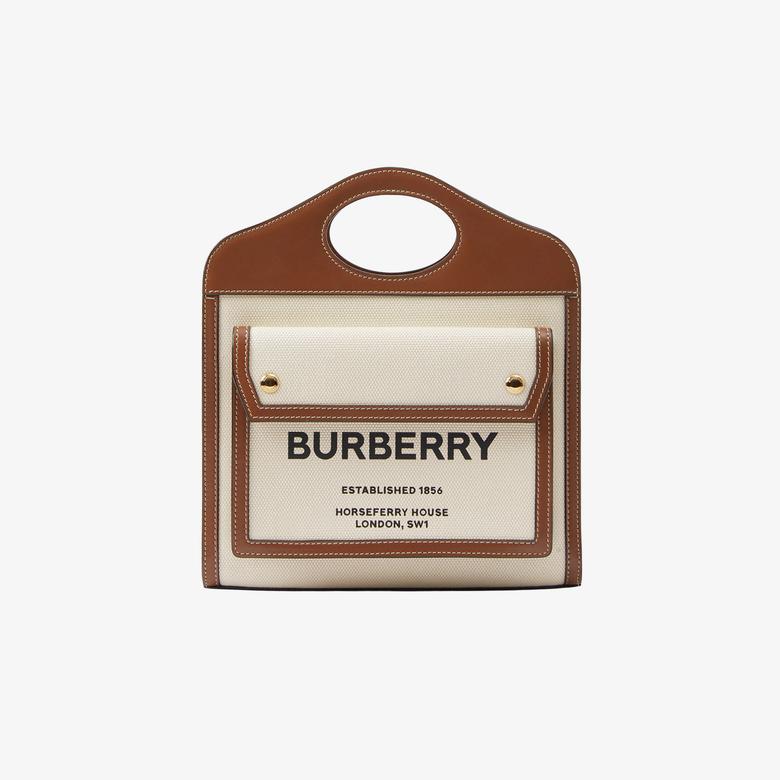 Burberry Mini Pocket Kadın Krem Rengi Omuz Çantası